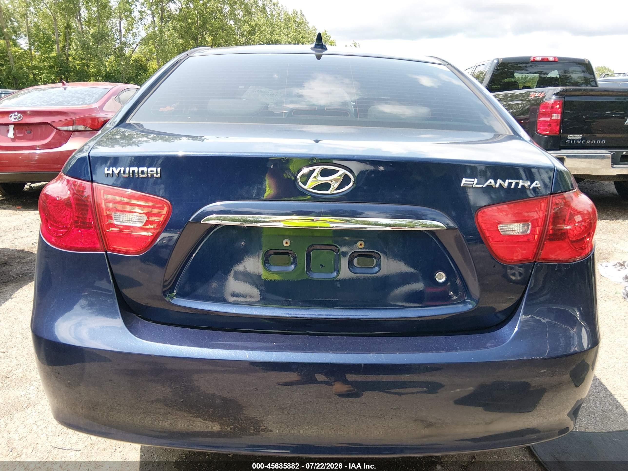 2009 Hyundai Elantra Se Blue vin: KMHDU46D39U799748