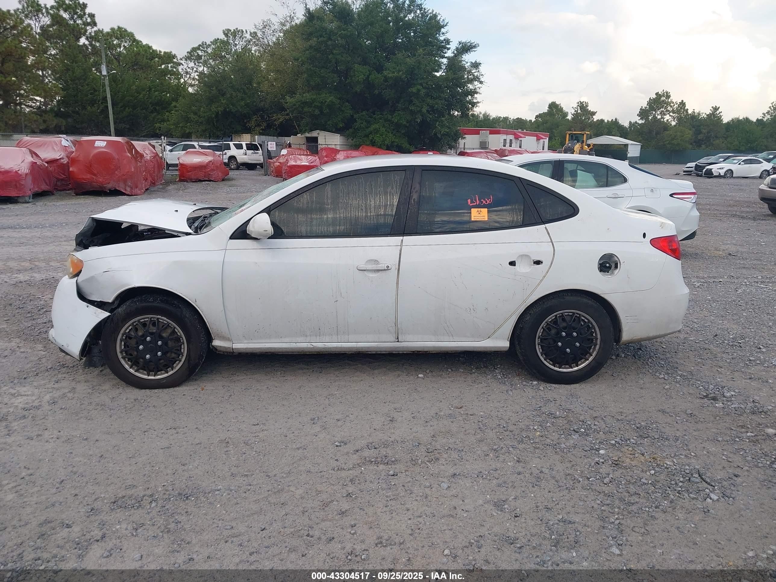 2007 Hyundai Elantra Gls/limited/se White vin: KMHDU46D47U017826