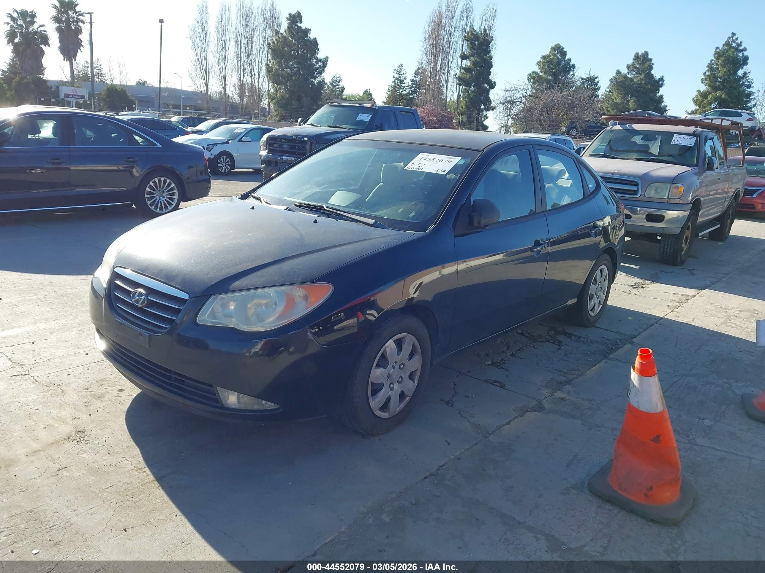 2007 Hyundai Elantra Gls/limited/se Black vin: KMHDU46D47U048980