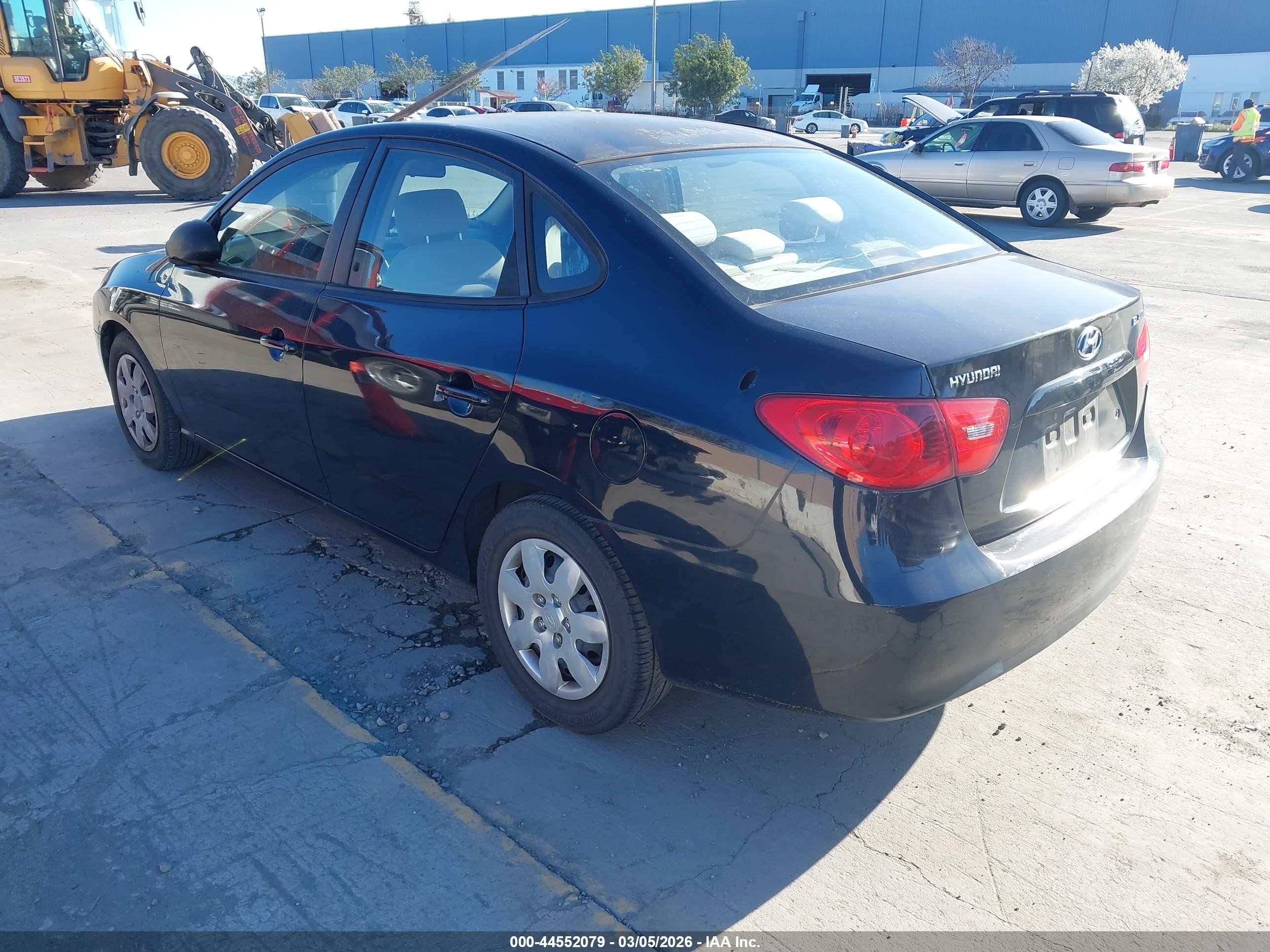 2007 Hyundai Elantra Gls/limited/se Black vin: KMHDU46D47U048980