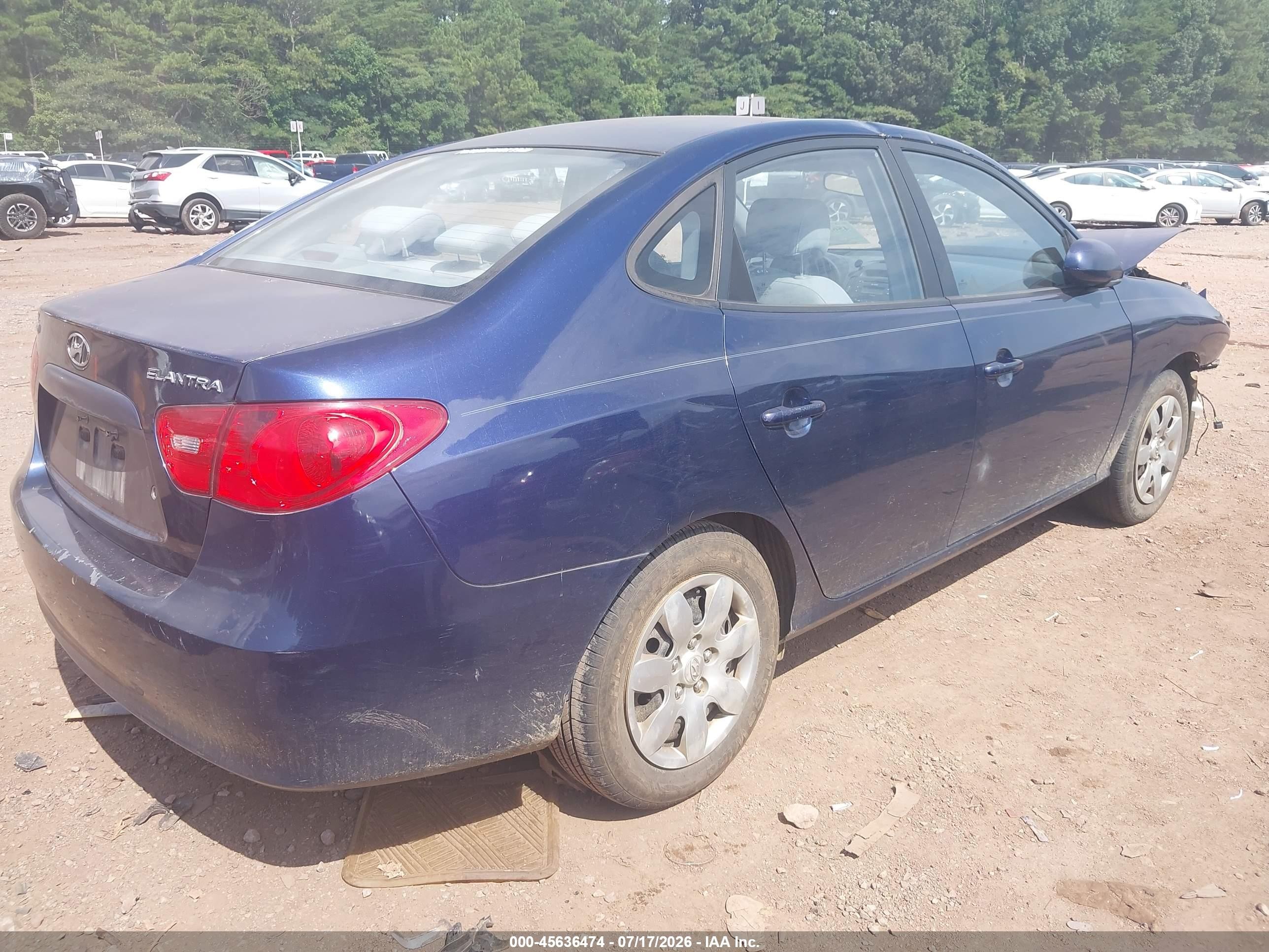 2007 Hyundai Elantra Gls/ltd/se Navy vin: KMHDU46D47U056190