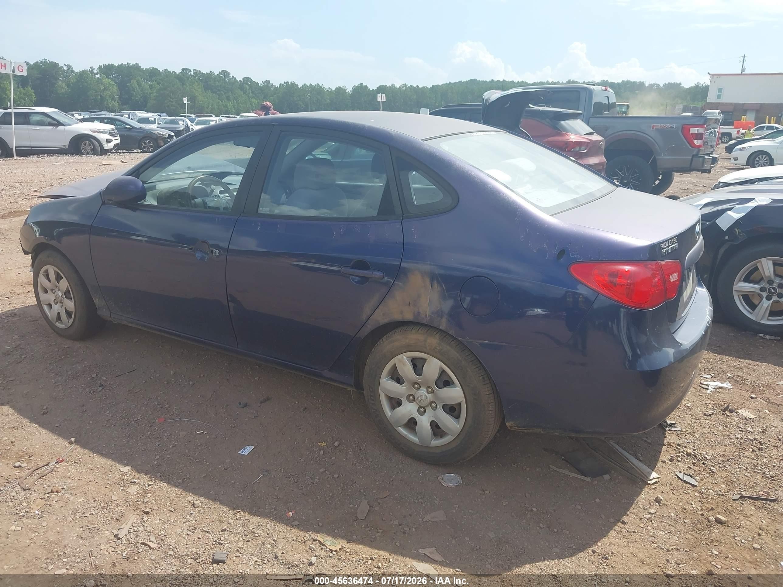 2007 Hyundai Elantra Gls/ltd/se Navy vin: KMHDU46D47U056190