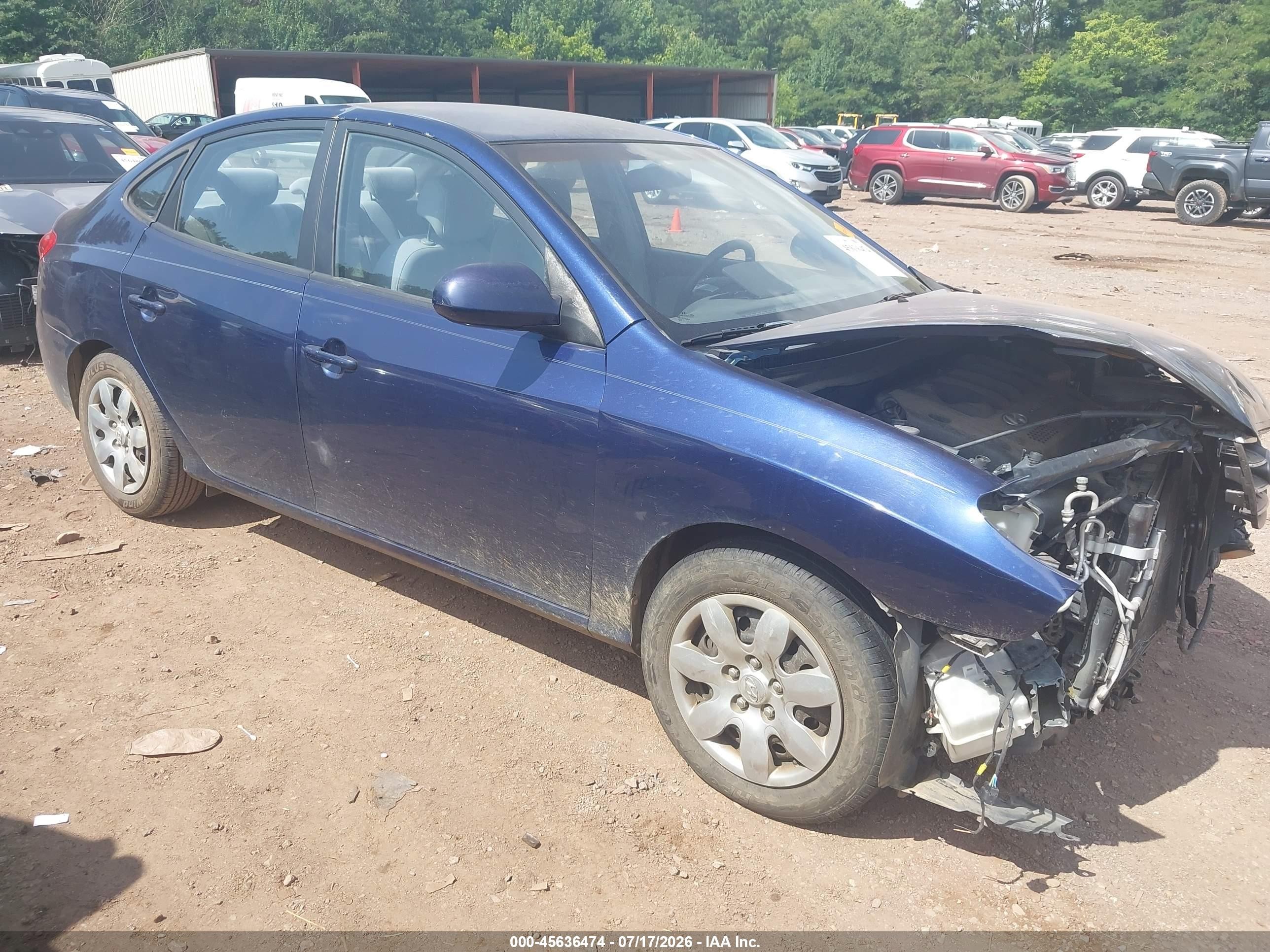 2007 Hyundai Elantra Gls/ltd/se Navy vin: KMHDU46D47U056190