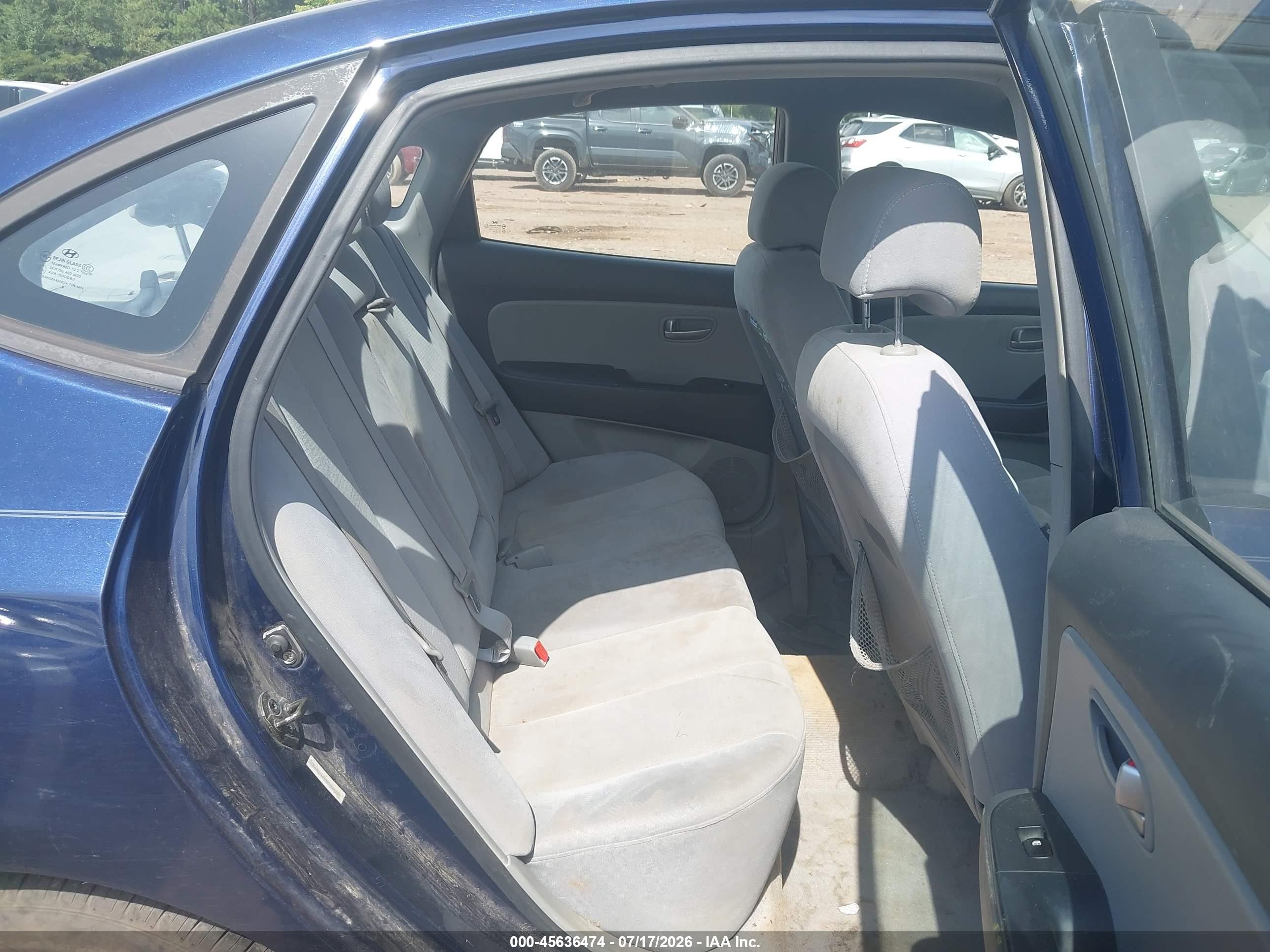 2007 Hyundai Elantra Gls/ltd/se Navy vin: KMHDU46D47U056190