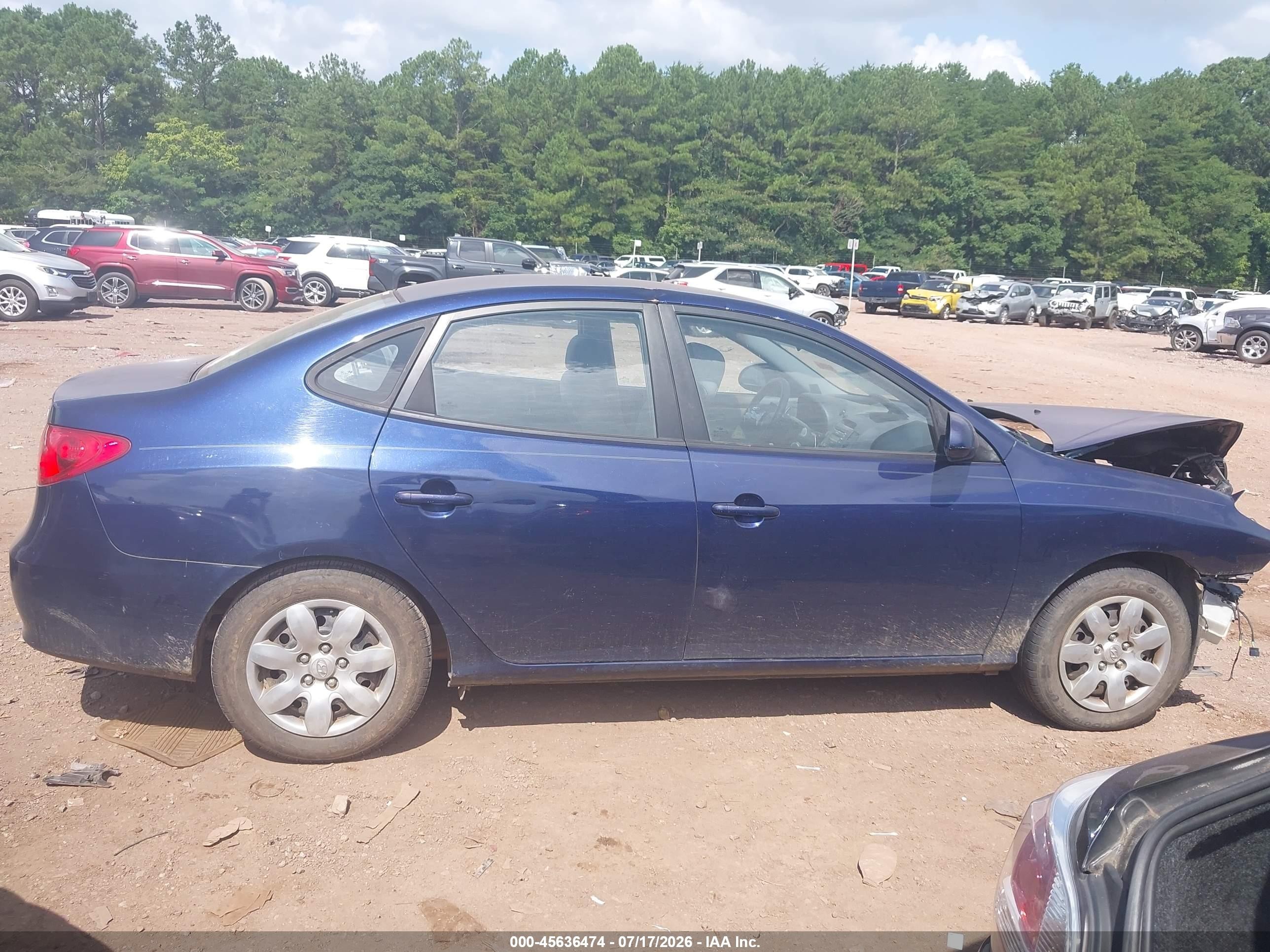 2007 Hyundai Elantra Gls/ltd/se Navy vin: KMHDU46D47U056190