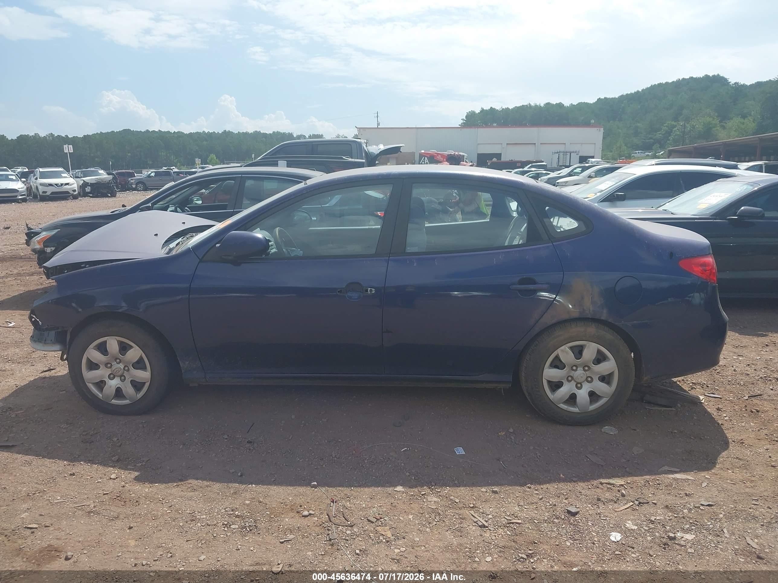 2007 Hyundai Elantra Gls/ltd/se Navy vin: KMHDU46D47U056190