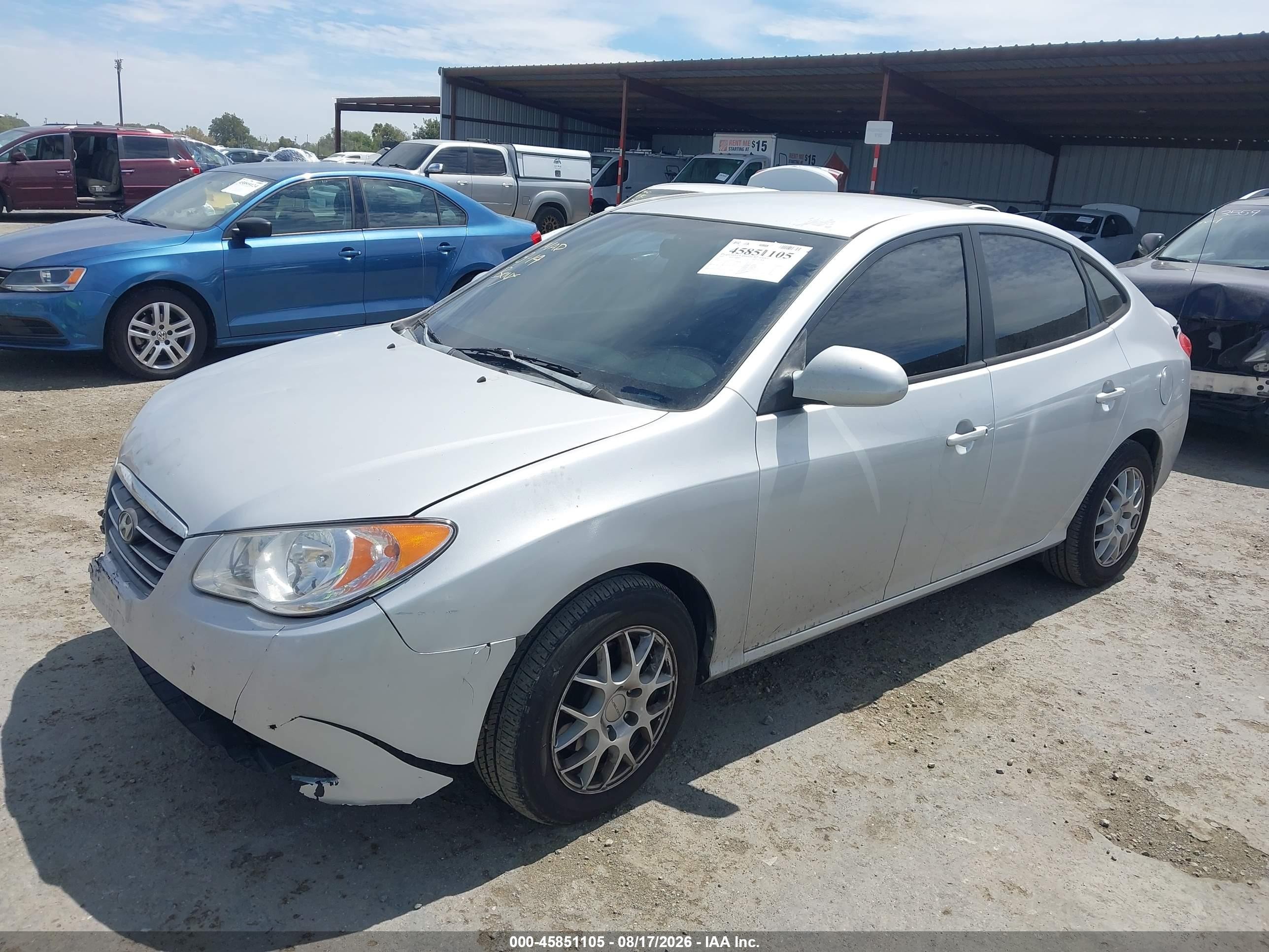 2007 Hyundai Elantra Gls/se/limited Silver vin: KMHDU46D47U112256
