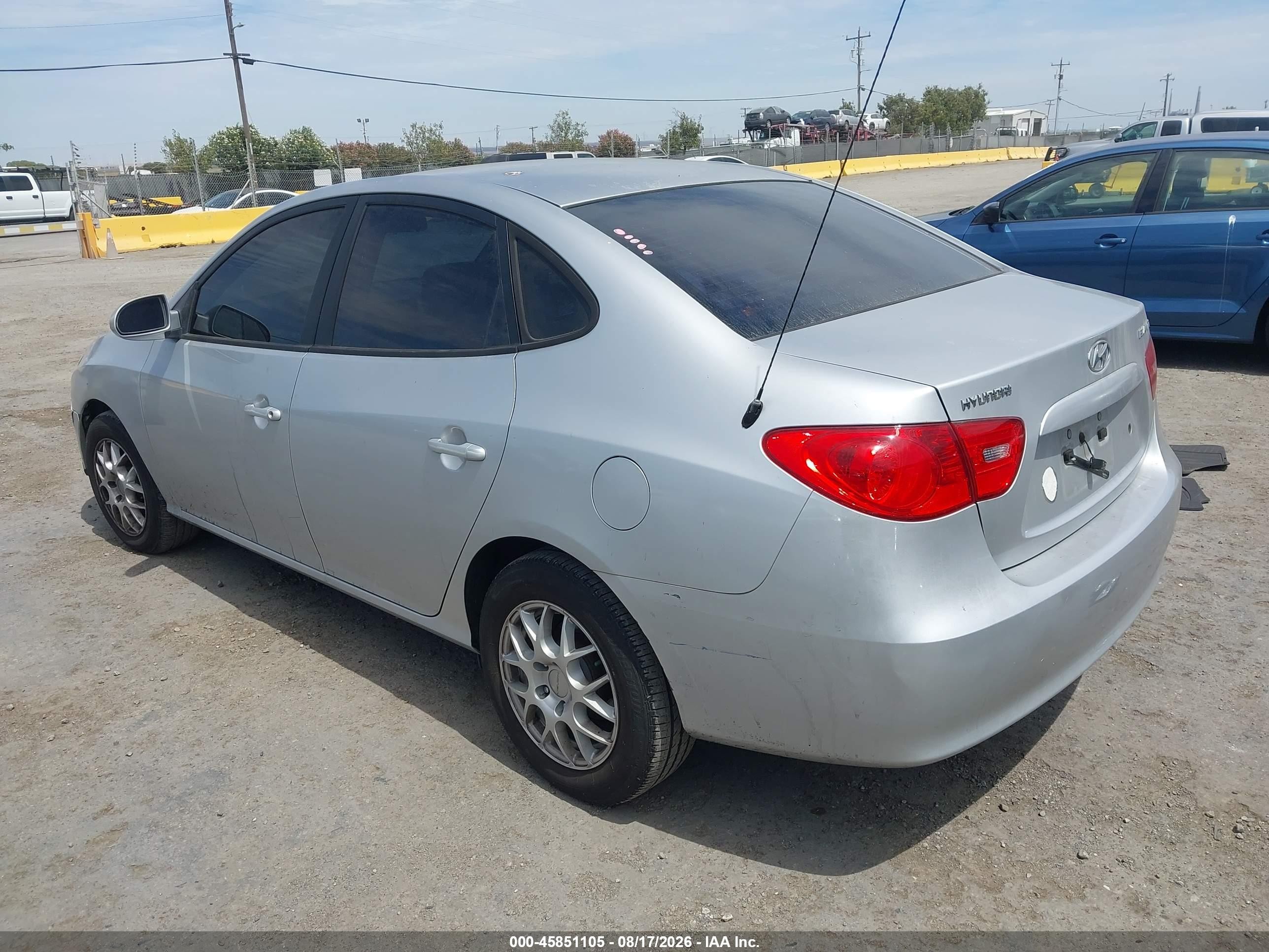 2007 Hyundai Elantra Gls/se/limited Silver vin: KMHDU46D47U112256