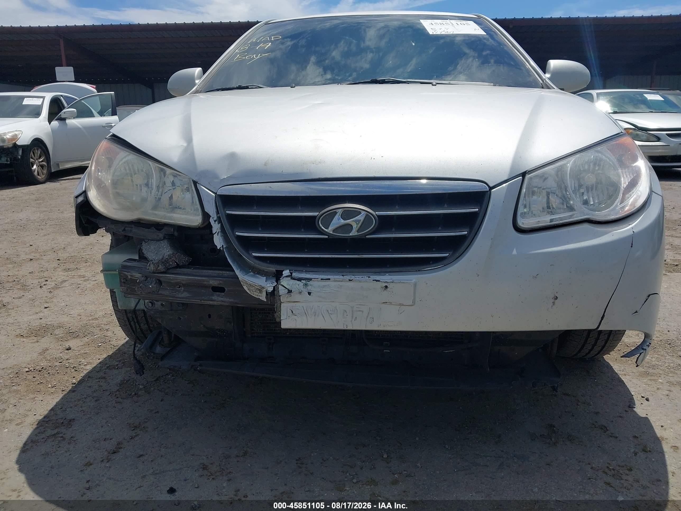 2007 Hyundai Elantra Gls/se/limited Silver vin: KMHDU46D47U112256