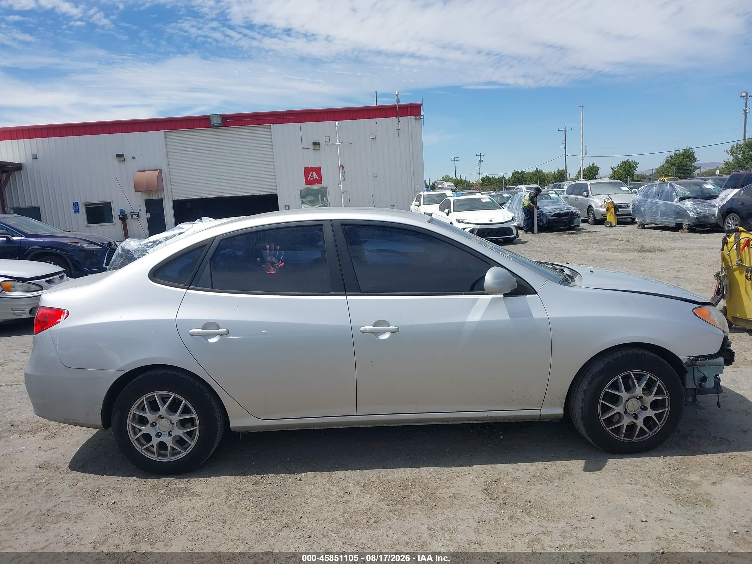 2007 Hyundai Elantra Gls/se/limited Silver vin: KMHDU46D47U112256