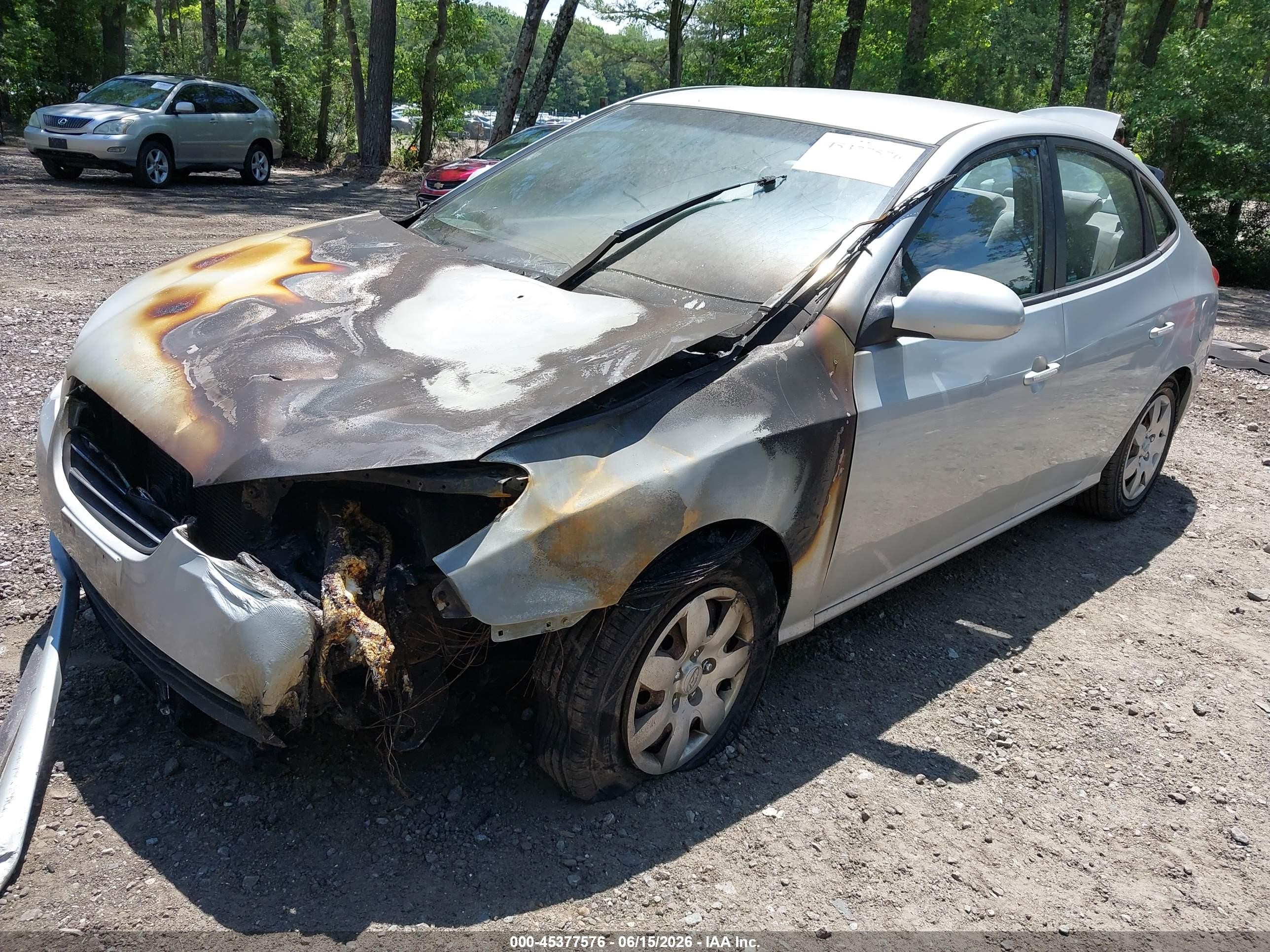 2007 Hyundai Elantra Gls/ltd/se Silver vin: KMHDU46D47U186650