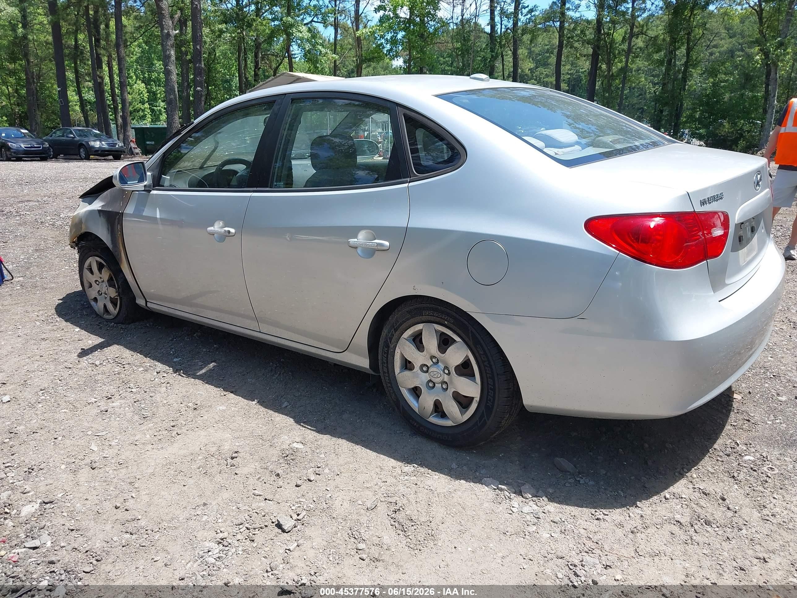 2007 Hyundai Elantra Gls/ltd/se Silver vin: KMHDU46D47U186650