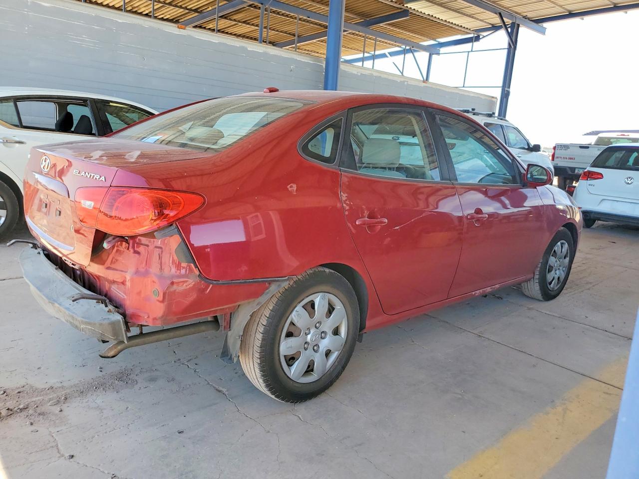 2007 Hyundai Elantra Gls Red vin: KMHDU46D47U200305