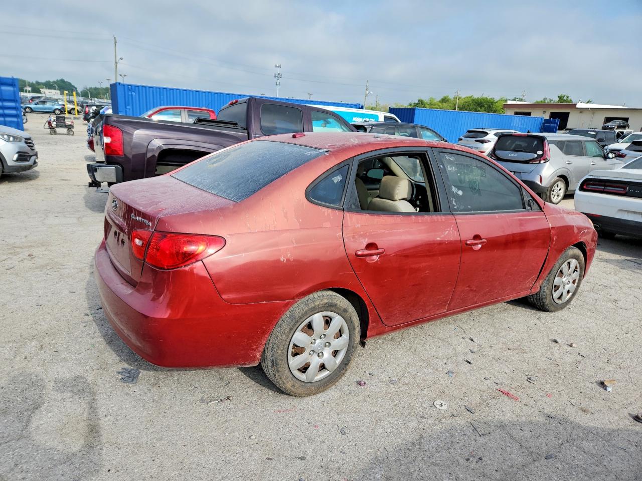 2008 Hyundai Elantra Gls Red vin: KMHDU46D48U342588