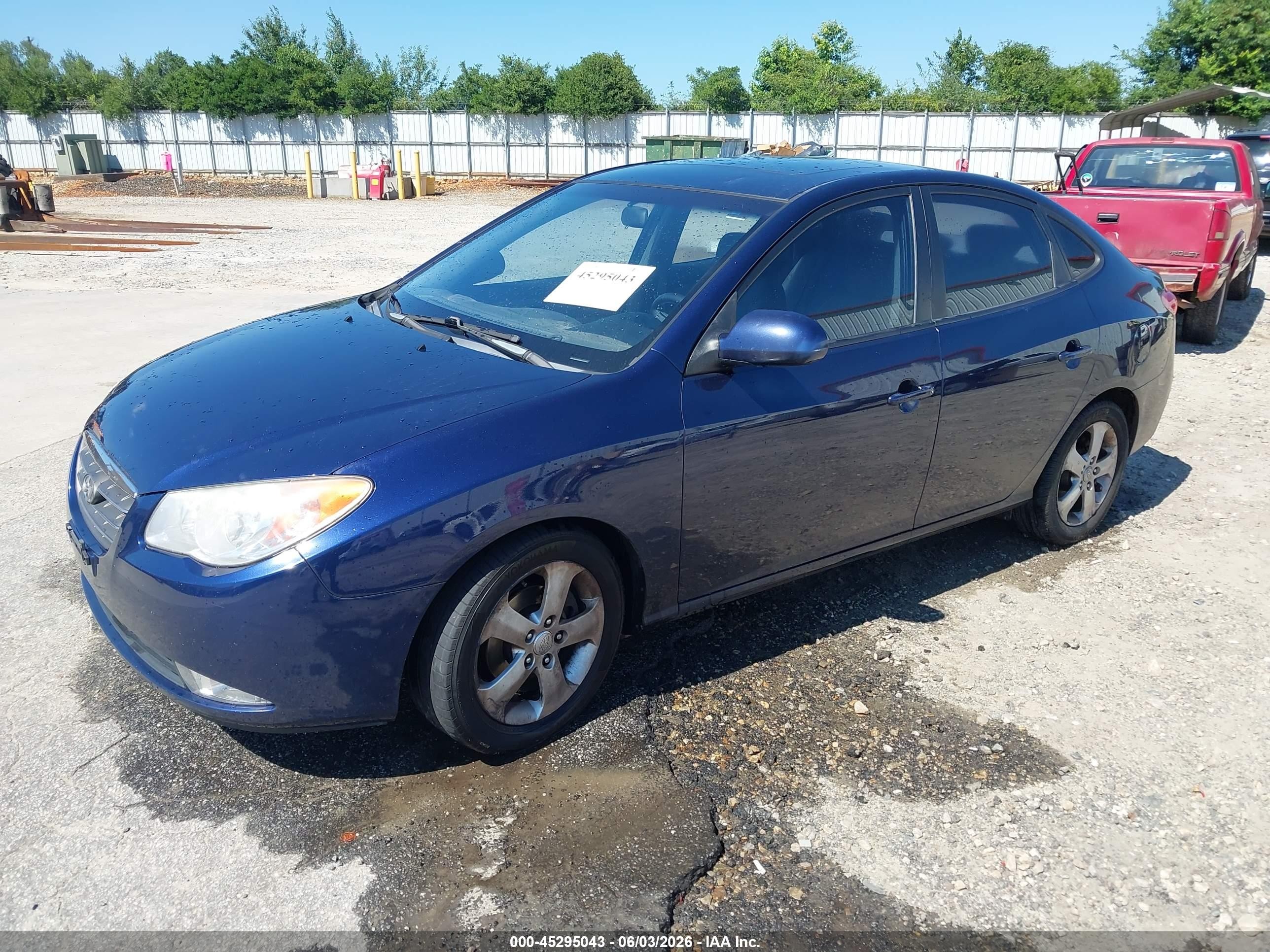 2008 Hyundai Elantra Gls/se Blue vin: KMHDU46D48U391032