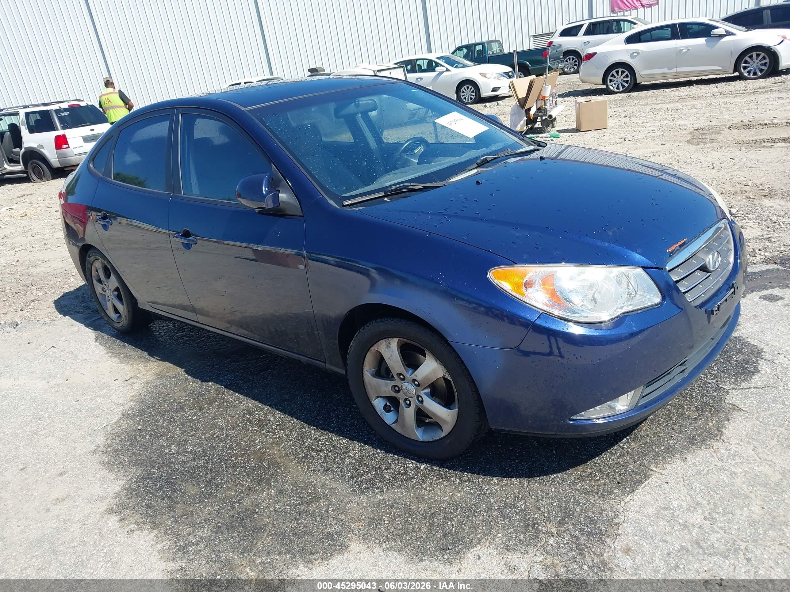 2008 Hyundai Elantra Gls/se Blue vin: KMHDU46D48U391032