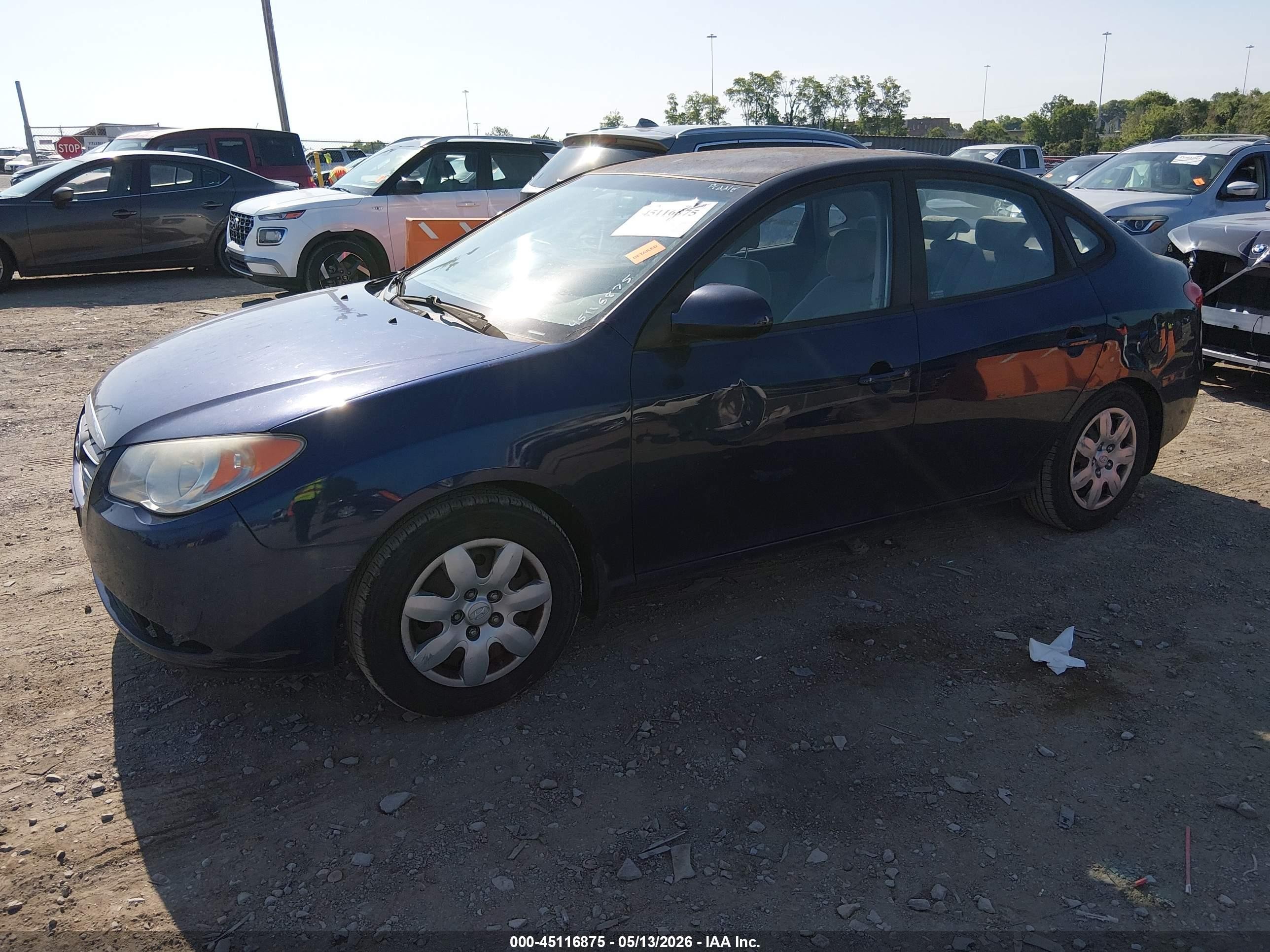 2008 Hyundai Elantra Gls/se Blue vin: KMHDU46D48U446255
