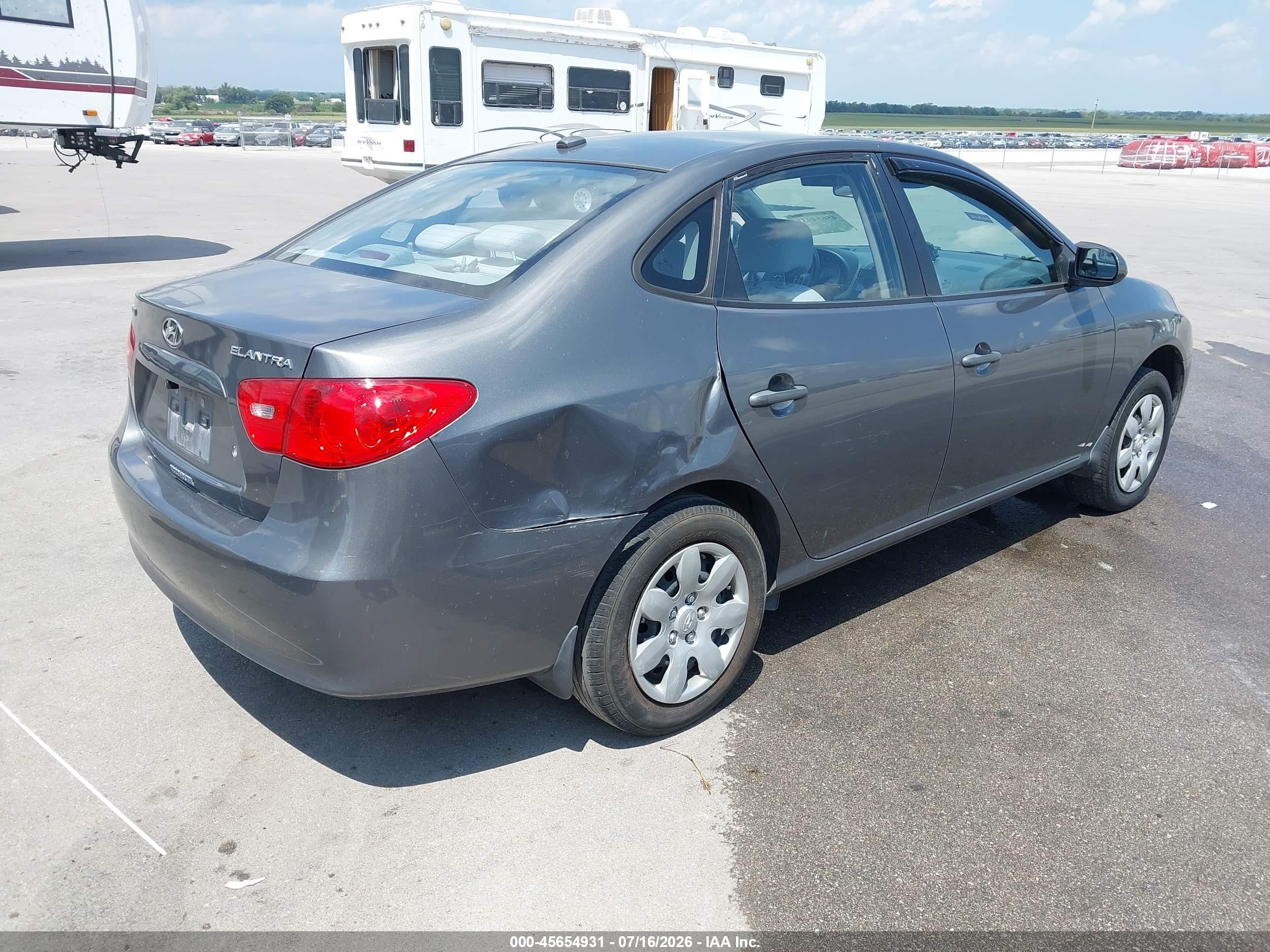 2008 Hyundai Elantra Gls/se Gray vin: KMHDU46D48U455750