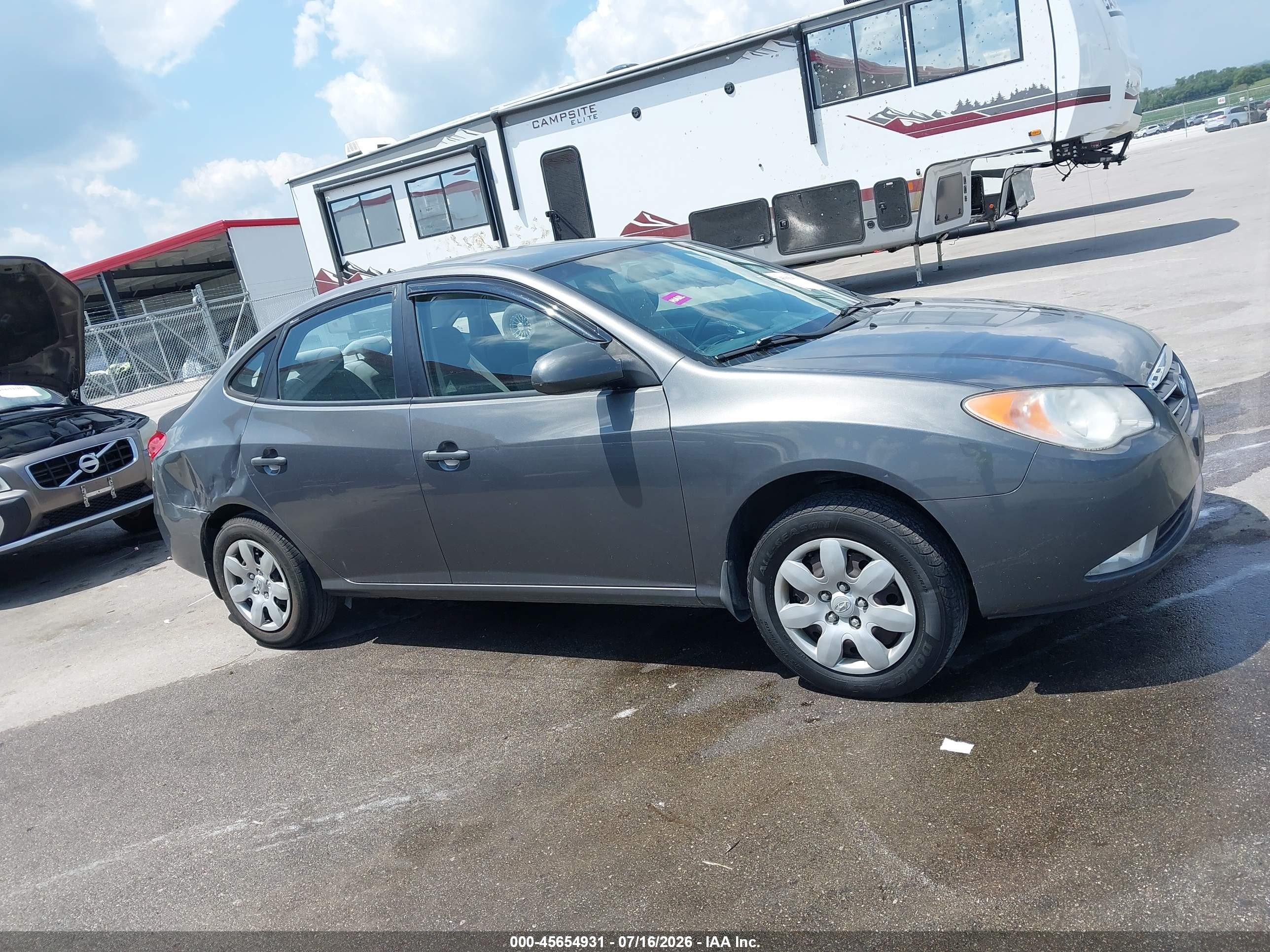 2008 Hyundai Elantra Gls/se Gray vin: KMHDU46D48U455750