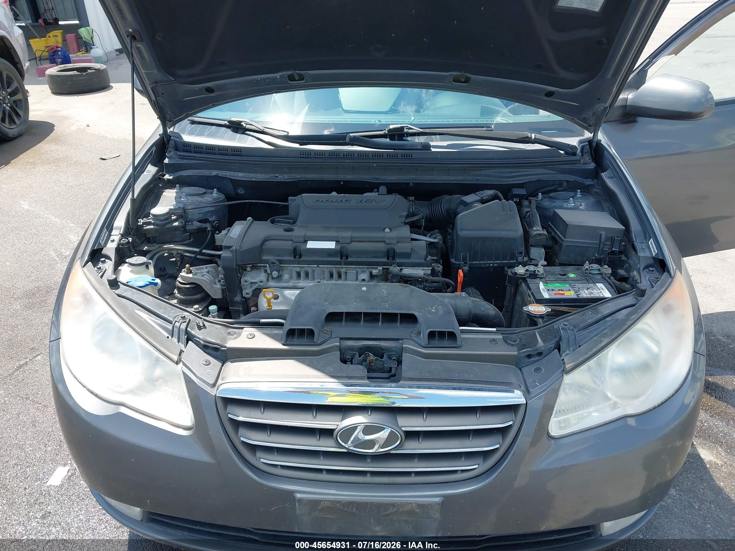 2008 Hyundai Elantra Gls/se Gray vin: KMHDU46D48U455750