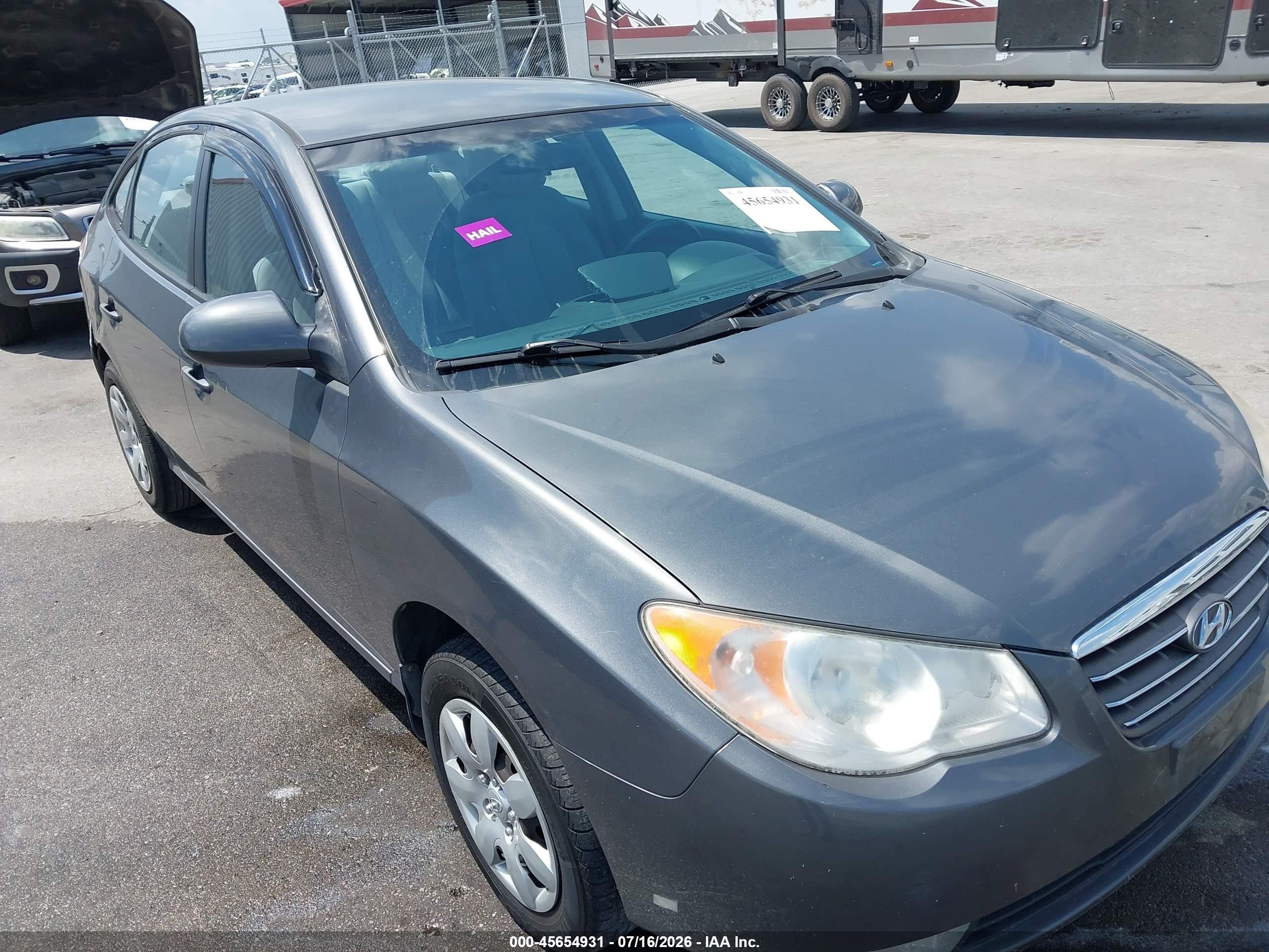 2008 Hyundai Elantra Gls/se Gray vin: KMHDU46D48U455750