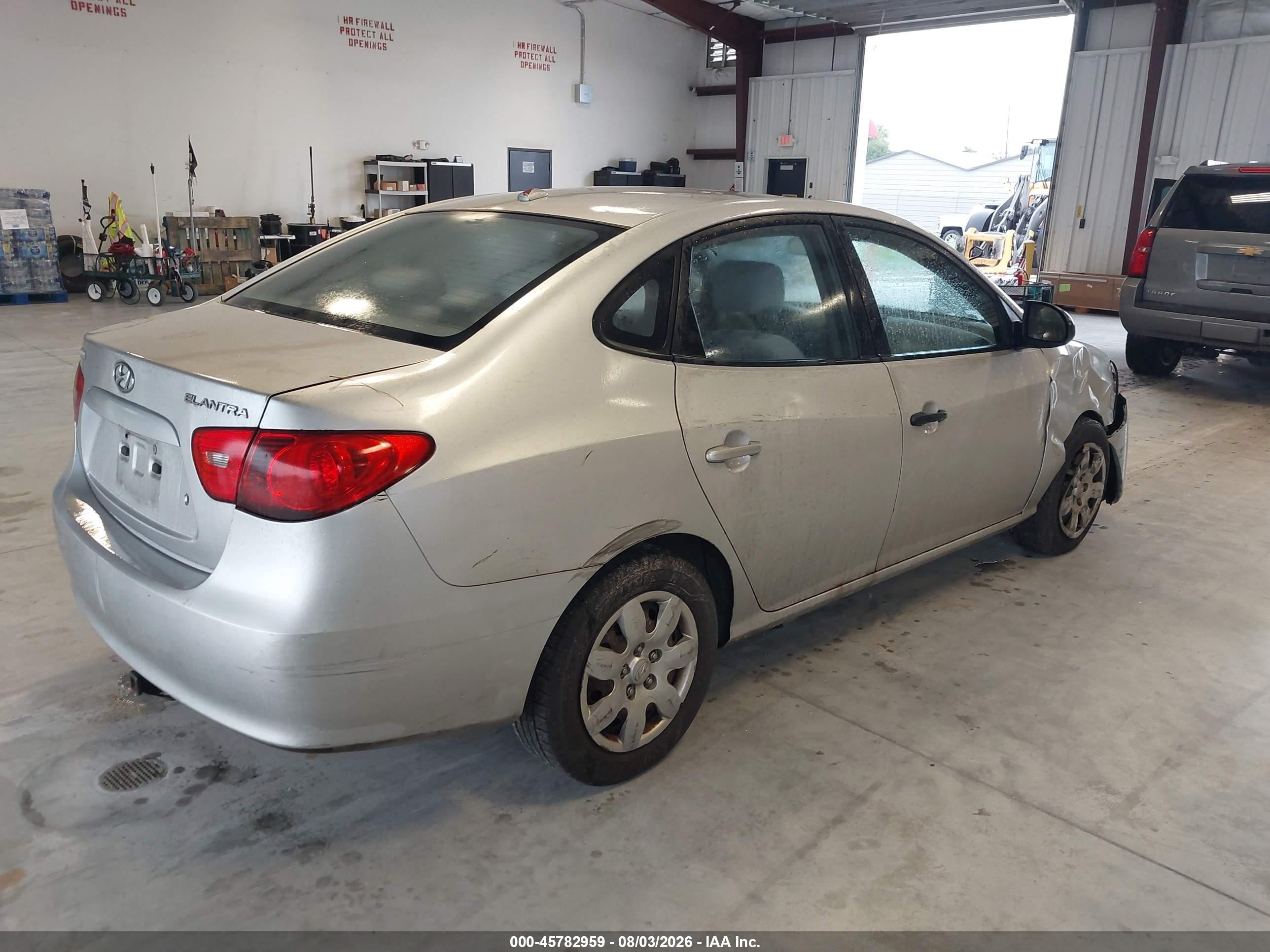 2008 Hyundai Elantra Gls/se Silver vin: KMHDU46D48U501836
