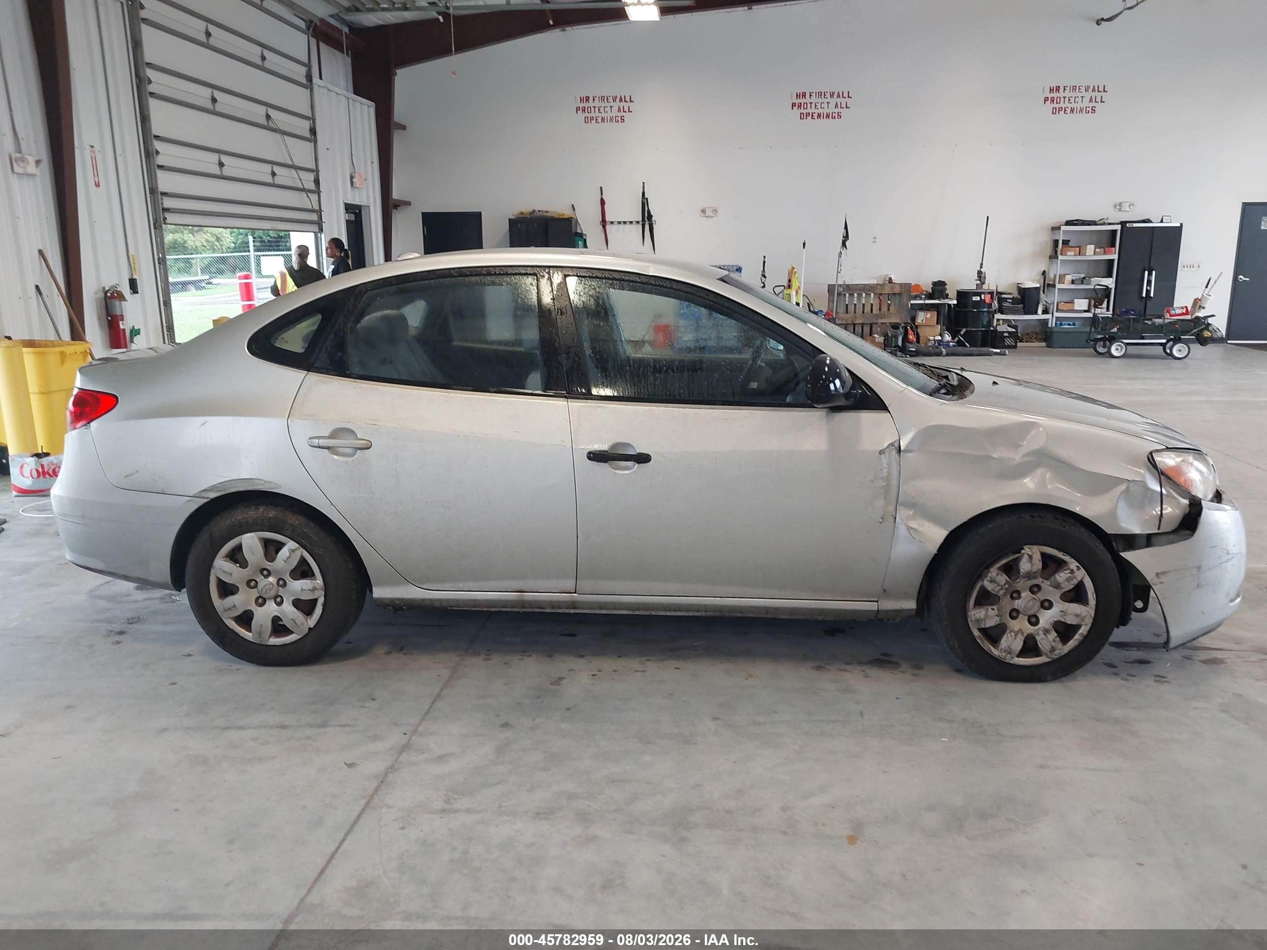 2008 Hyundai Elantra Gls/se Silver vin: KMHDU46D48U501836