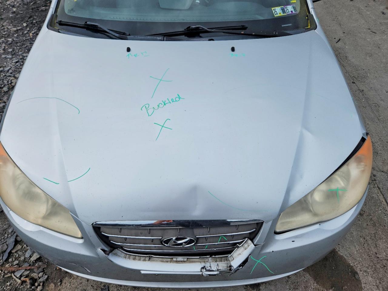 2008 Hyundai Elantra Gls Silver vin: KMHDU46D48U565357