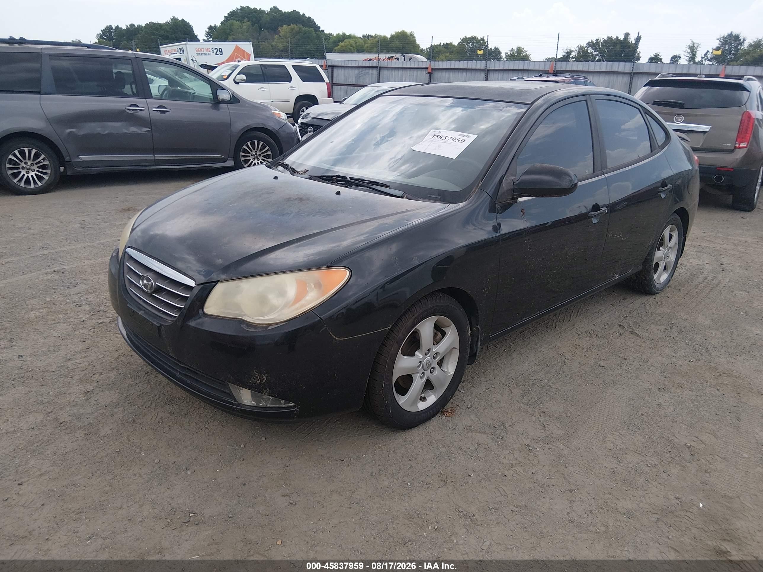 2009 Hyundai Elantra Se Black vin: KMHDU46D49U604935