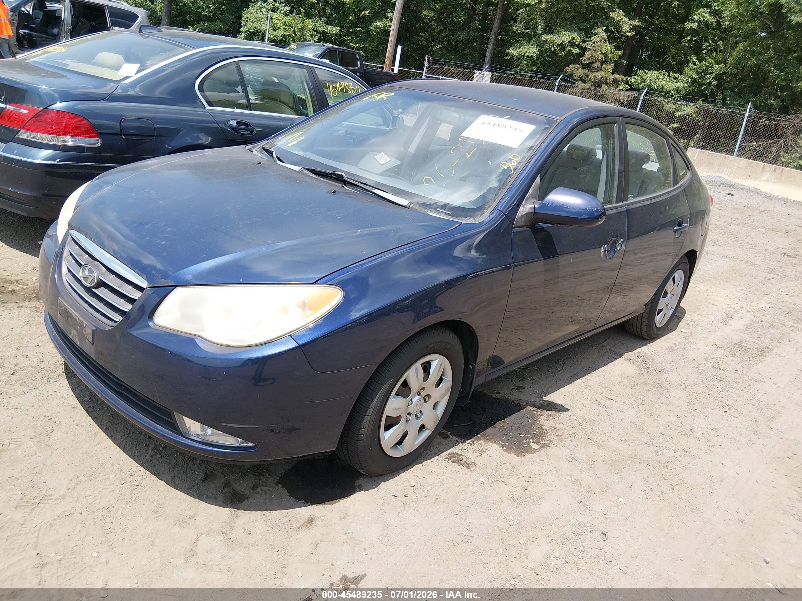 2009 Hyundai Elantra Gls Синий vin: KMHDU46D49U616857