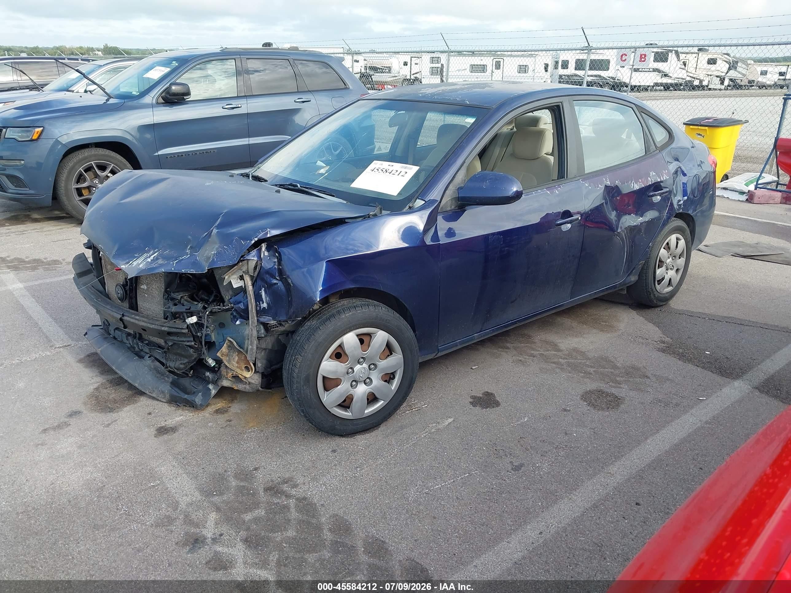 2009 Hyundai Elantra Gls Blue vin: KMHDU46D49U640480