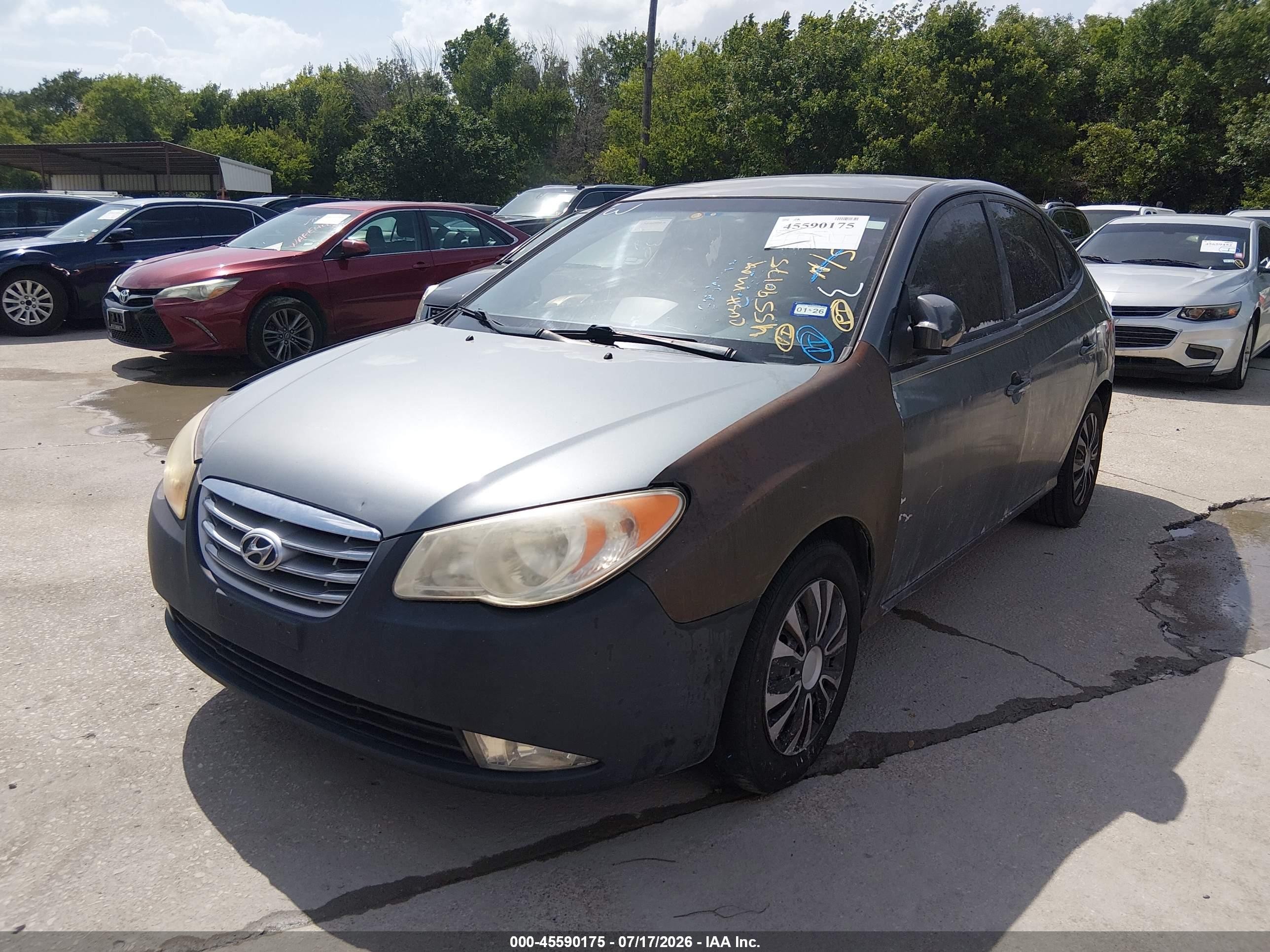 2009 Hyundai Elantra Gls Серый vin: KMHDU46D49U644304