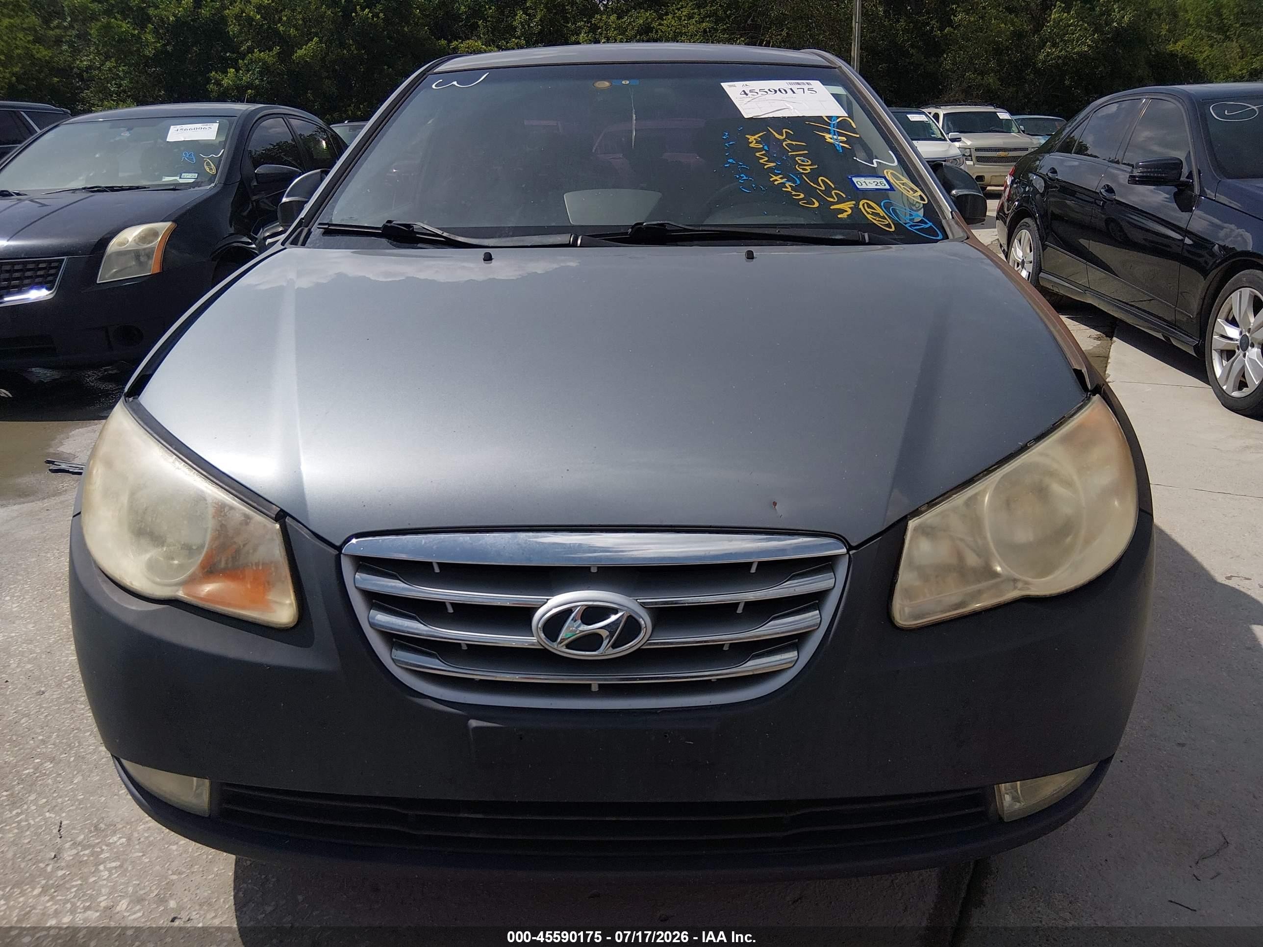 2009 Hyundai Elantra Gls Серый vin: KMHDU46D49U644304
