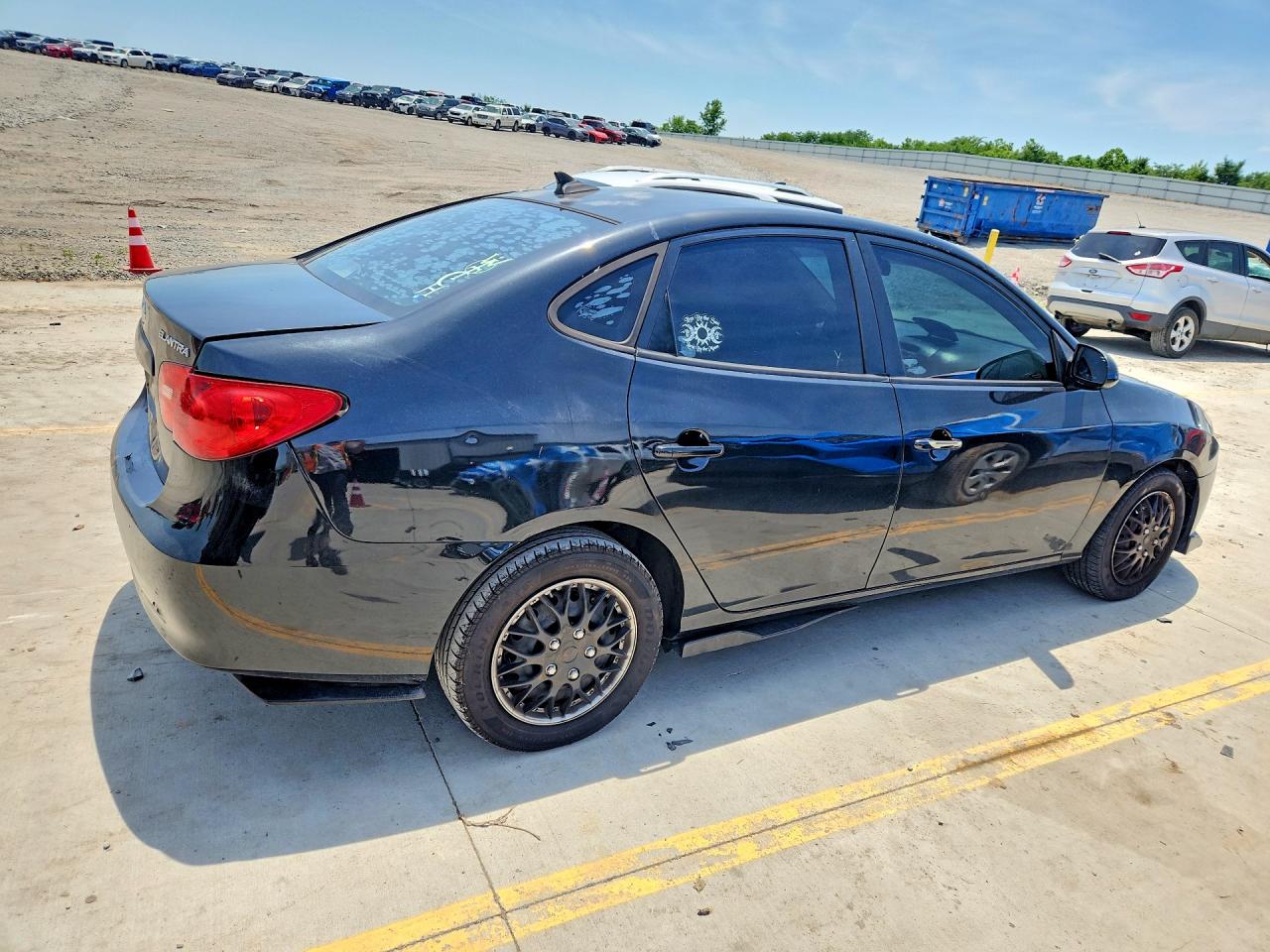 2009 Hyundai Elantra Gls Black vin: KMHDU46D49U651740