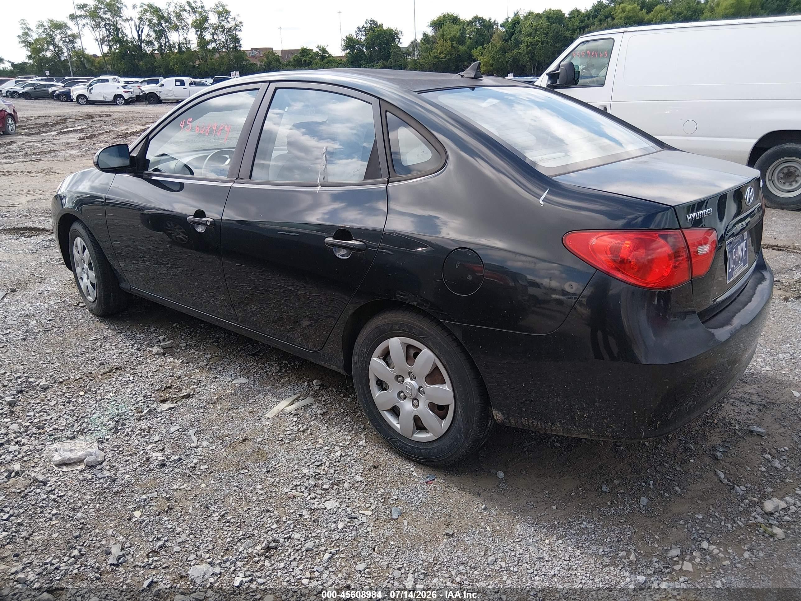 2009 Hyundai Elantra Gls Black vin: KMHDU46D49U690487