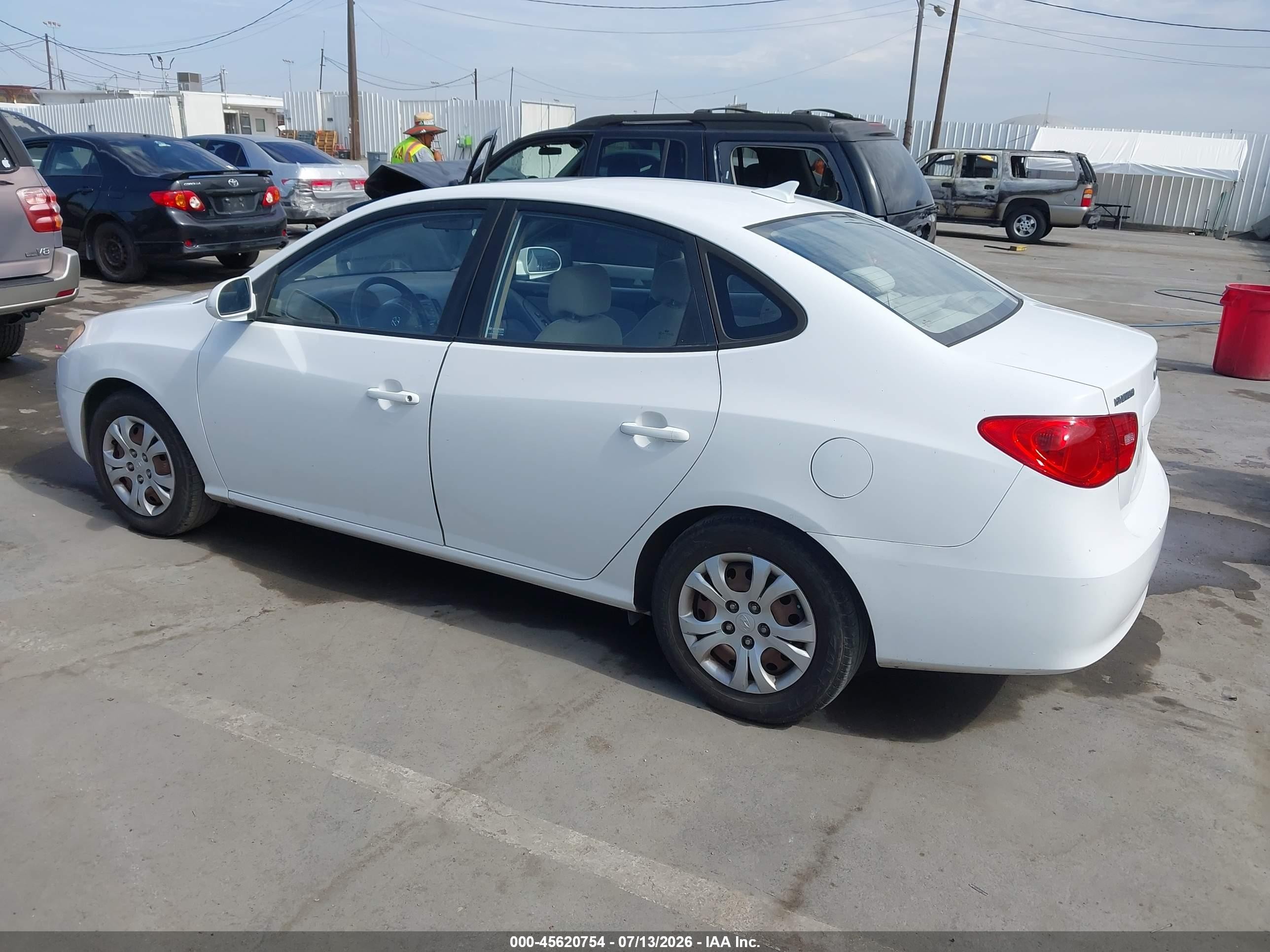 2009 Hyundai Elantra Gls White vin: KMHDU46D49U731121