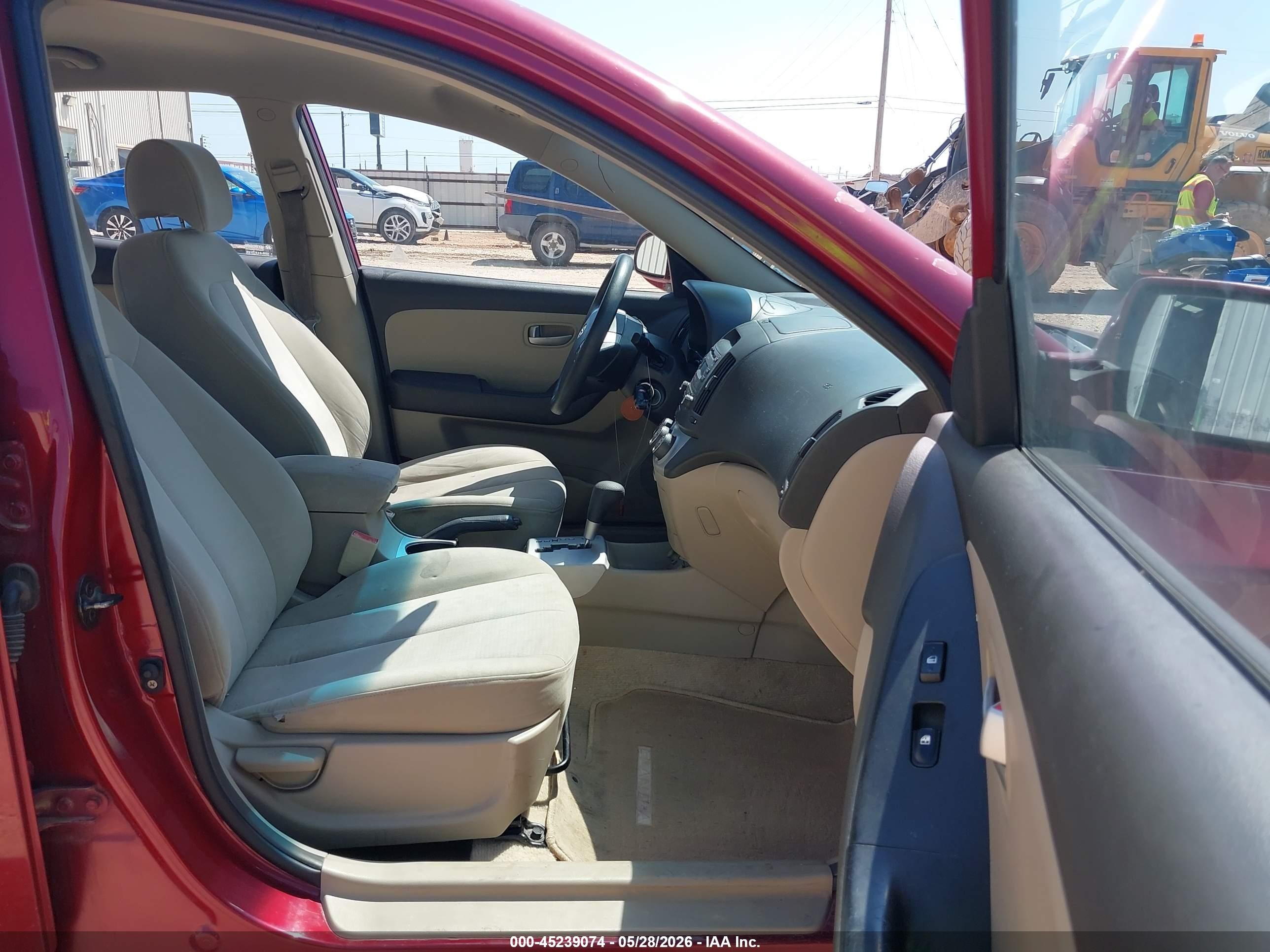 2007 Hyundai Elantra Gls/limited/se Burgundy vin: KMHDU46D57U053024