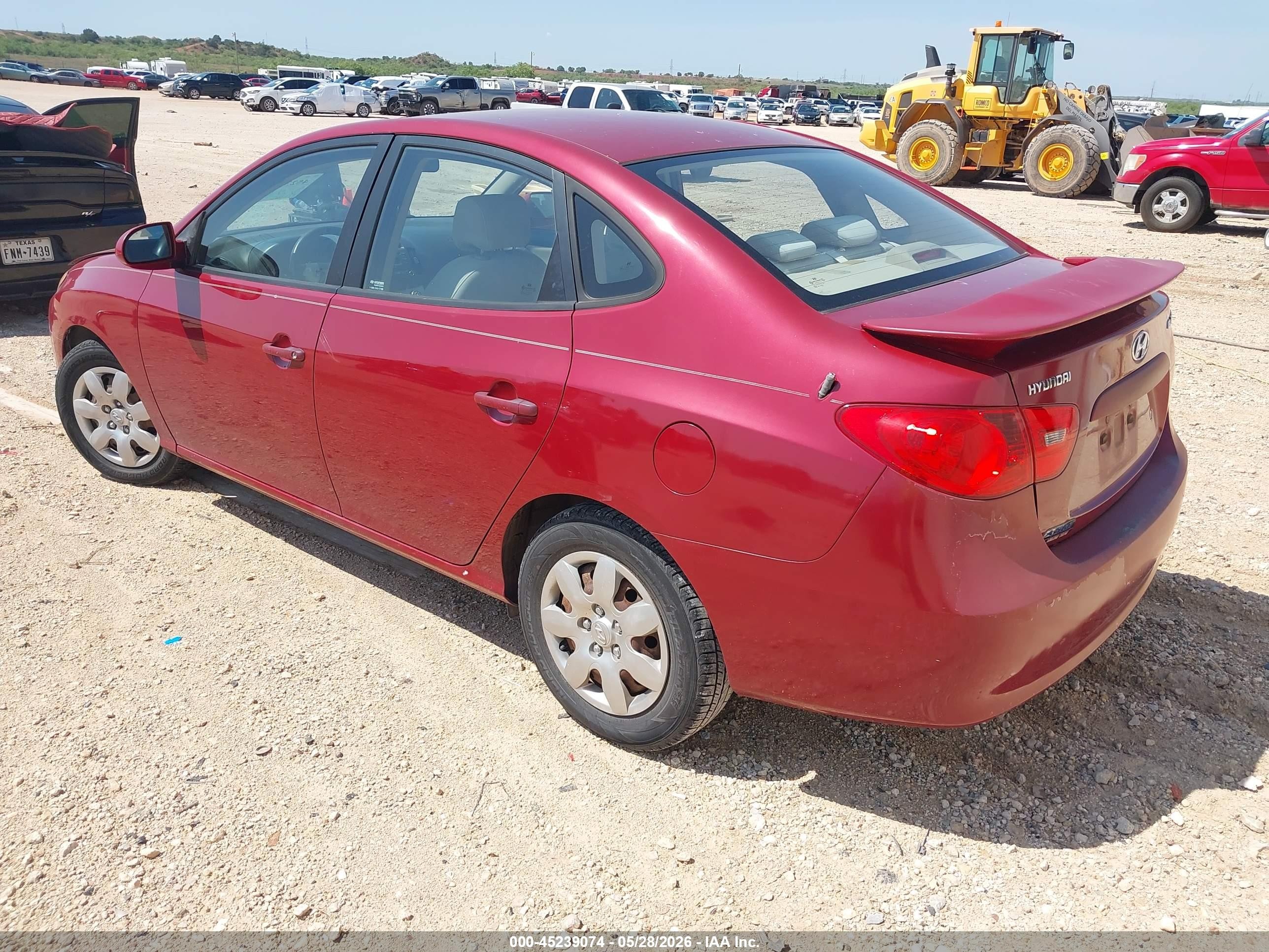 2007 Hyundai Elantra Gls/limited/se Burgundy vin: KMHDU46D57U053024