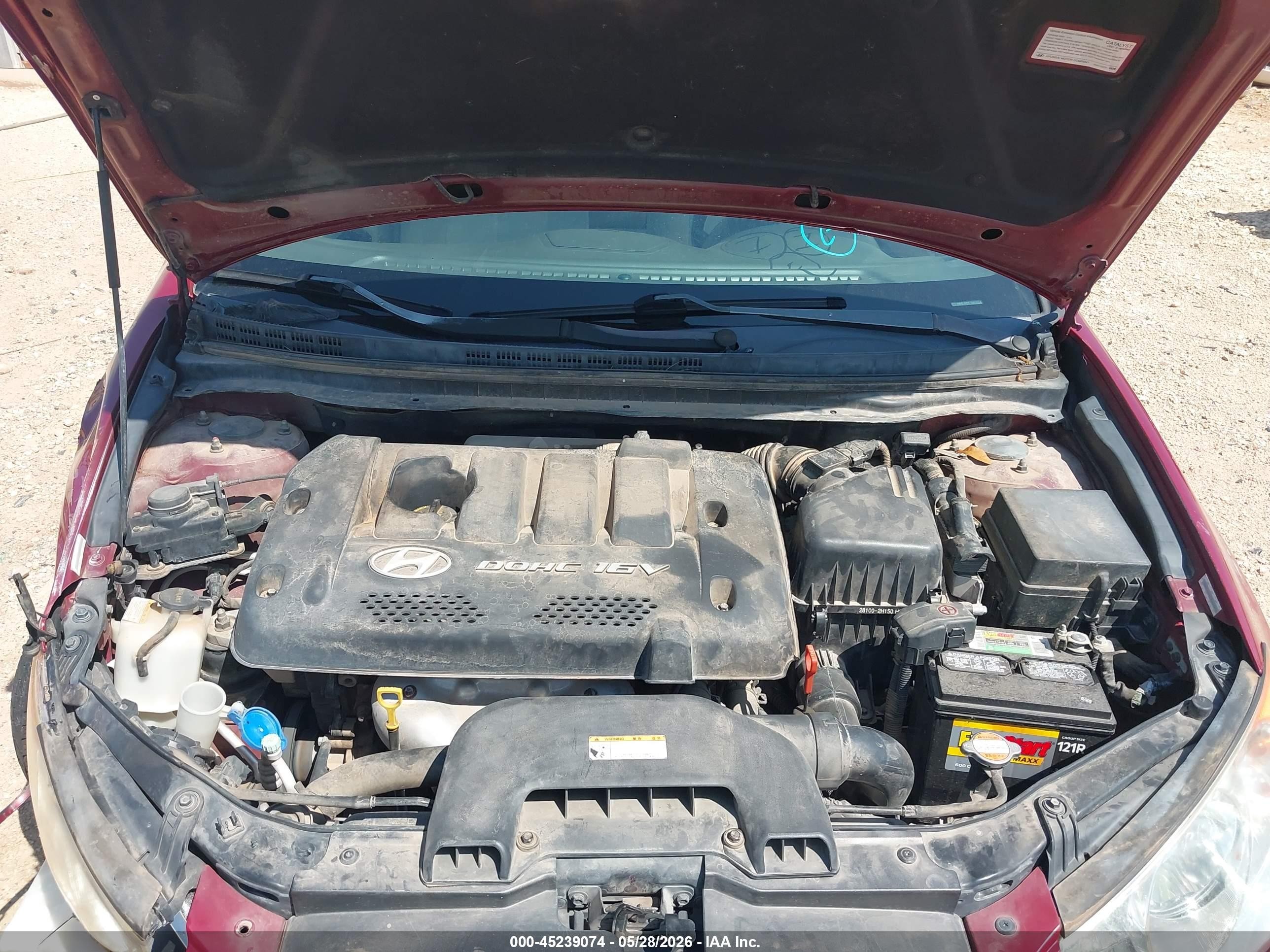 2007 Hyundai Elantra Gls/limited/se Burgundy vin: KMHDU46D57U053024