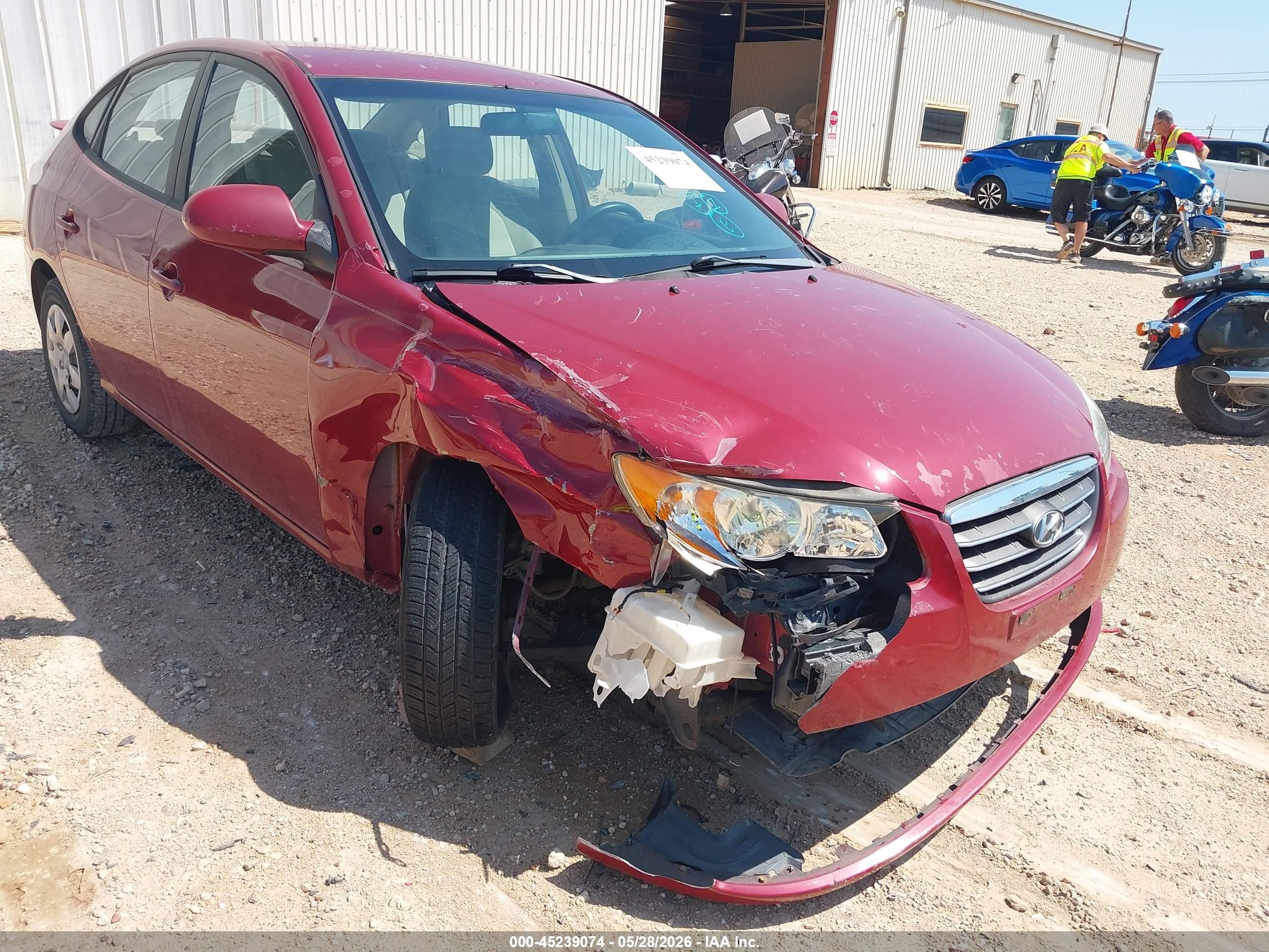 2007 Hyundai Elantra Gls/limited/se Burgundy vin: KMHDU46D57U053024