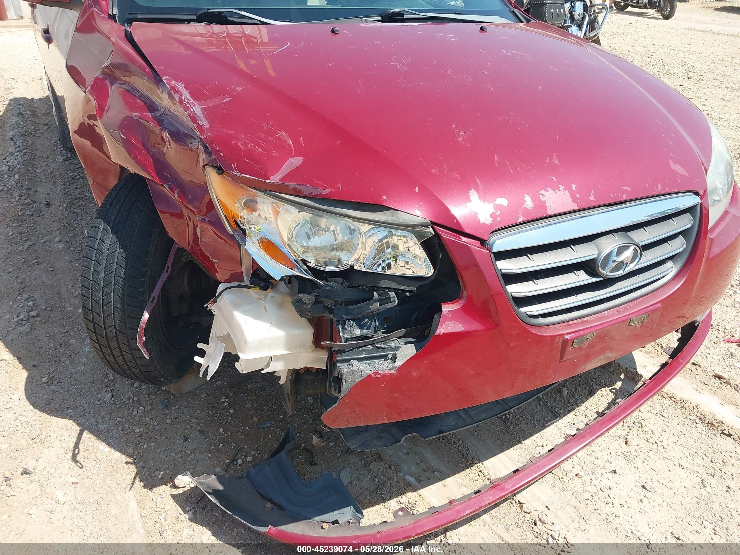 2007 Hyundai Elantra Gls/limited/se Burgundy vin: KMHDU46D57U053024