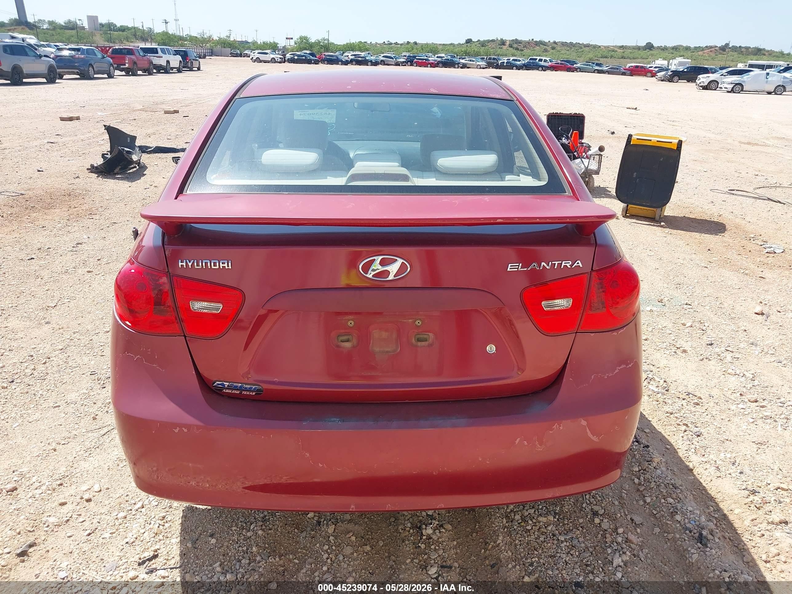 2007 Hyundai Elantra Gls/limited/se Burgundy vin: KMHDU46D57U053024