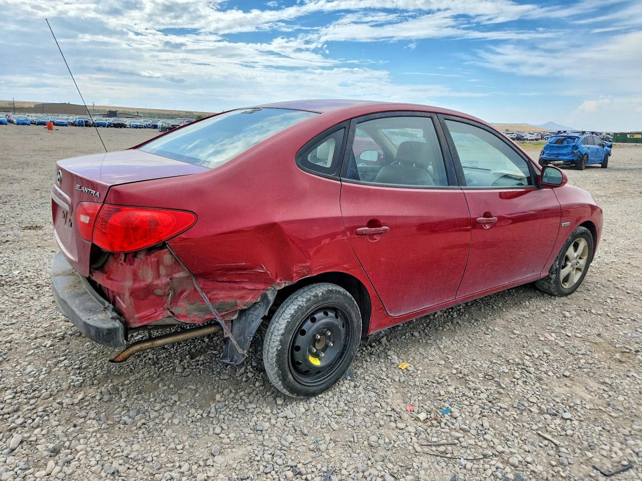 2007 Hyundai Elantra Gls Red vin: KMHDU46D57U091742