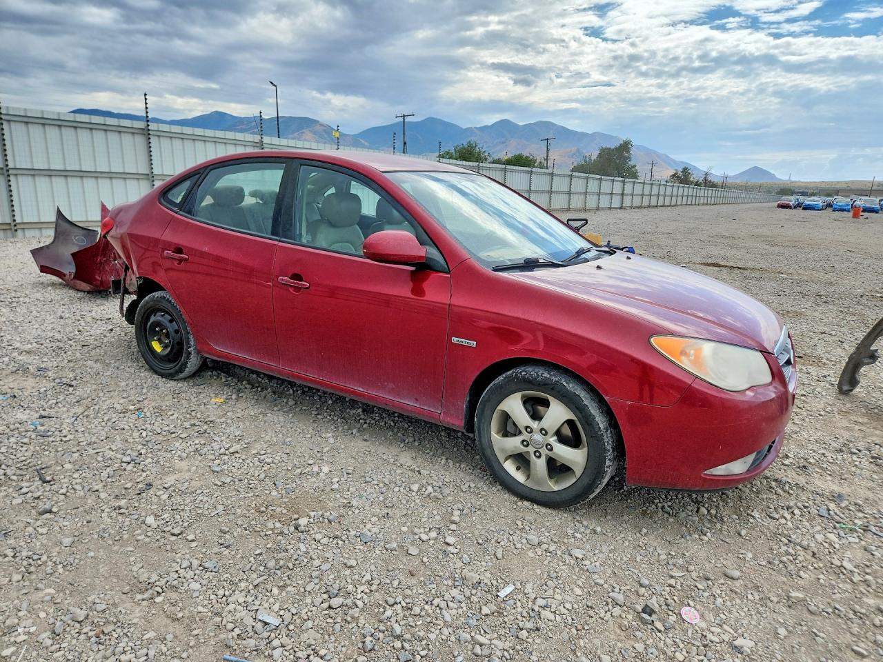 2007 Hyundai Elantra Gls Red vin: KMHDU46D57U091742