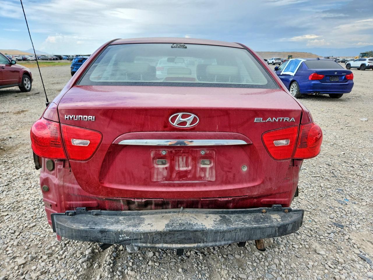 2007 Hyundai Elantra Gls Red vin: KMHDU46D57U091742