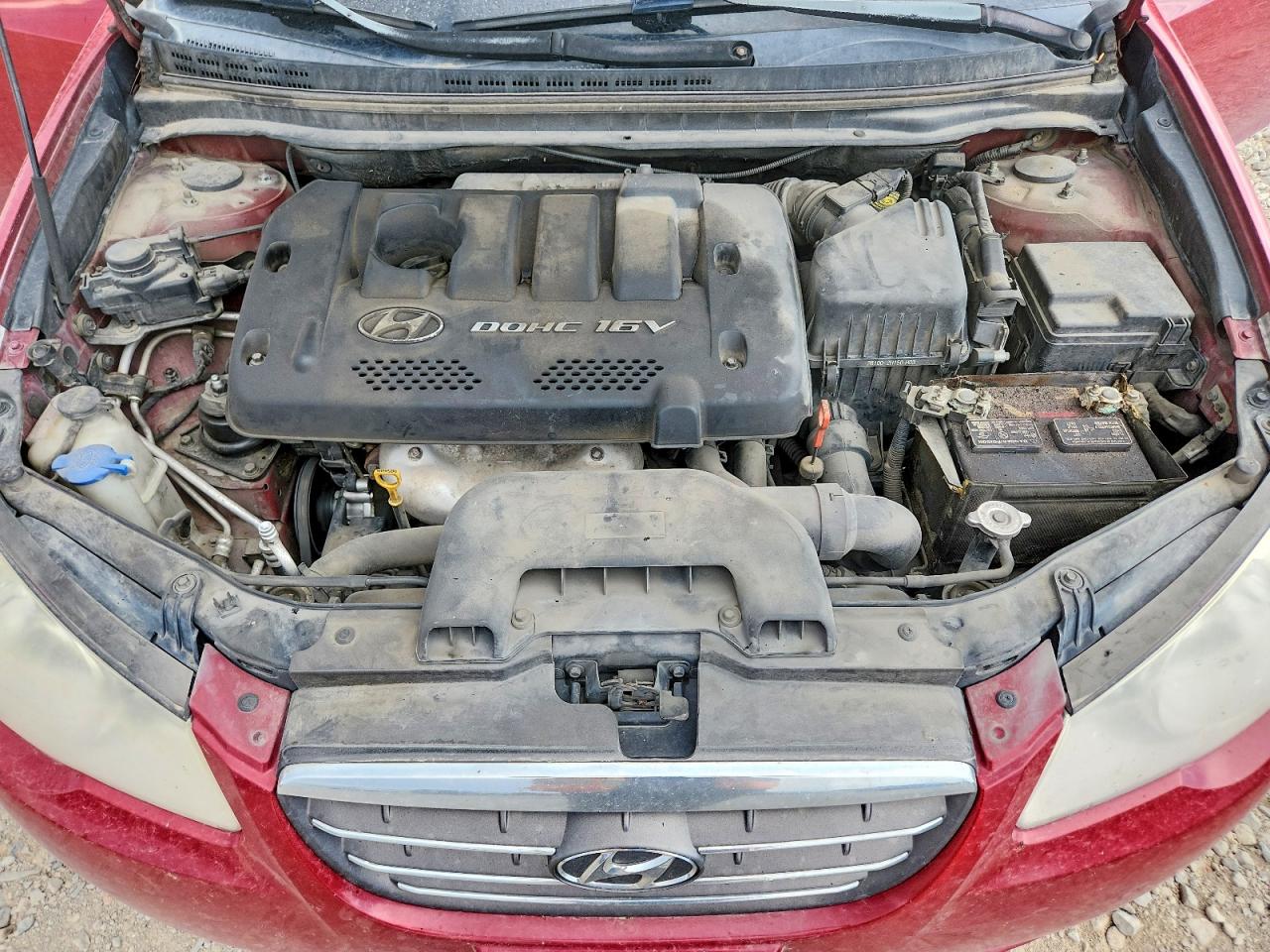 2007 Hyundai Elantra Gls Red vin: KMHDU46D57U091742