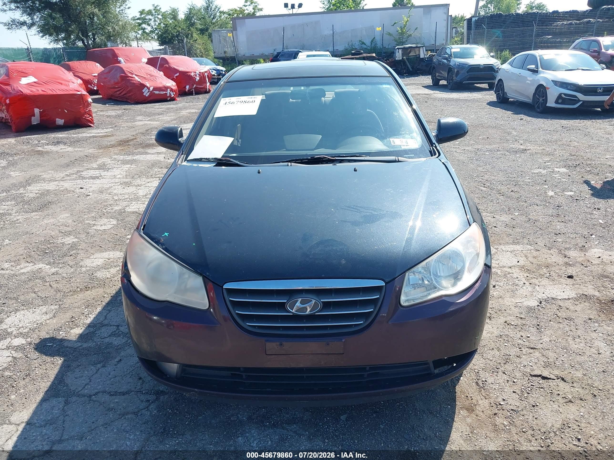2007 Hyundai Elantra Gls/ltd/se Black vin: KMHDU46D57U093765