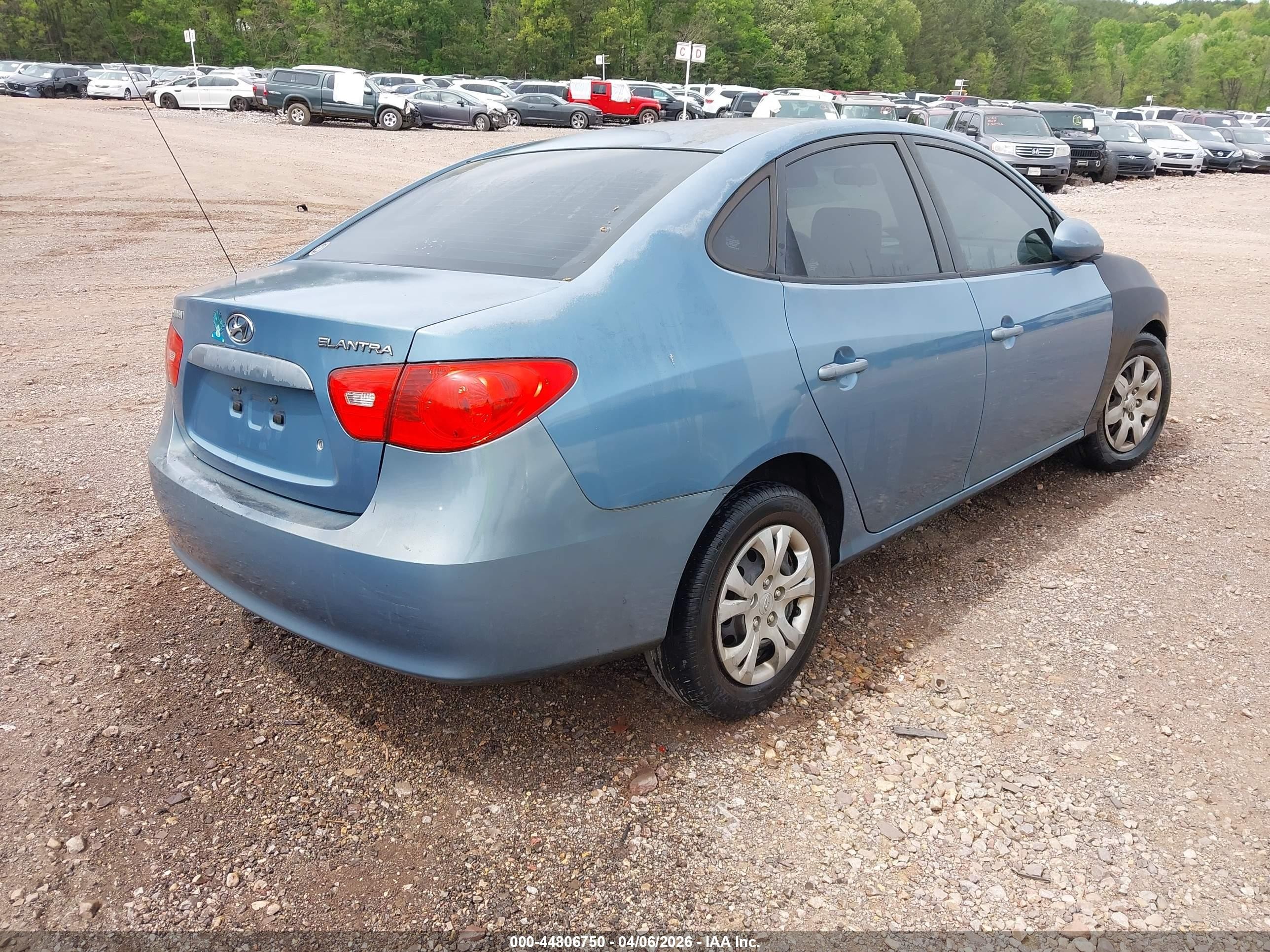 2007 Hyundai Elantra Gls/limited/se Blue vin: KMHDU46D57U096259