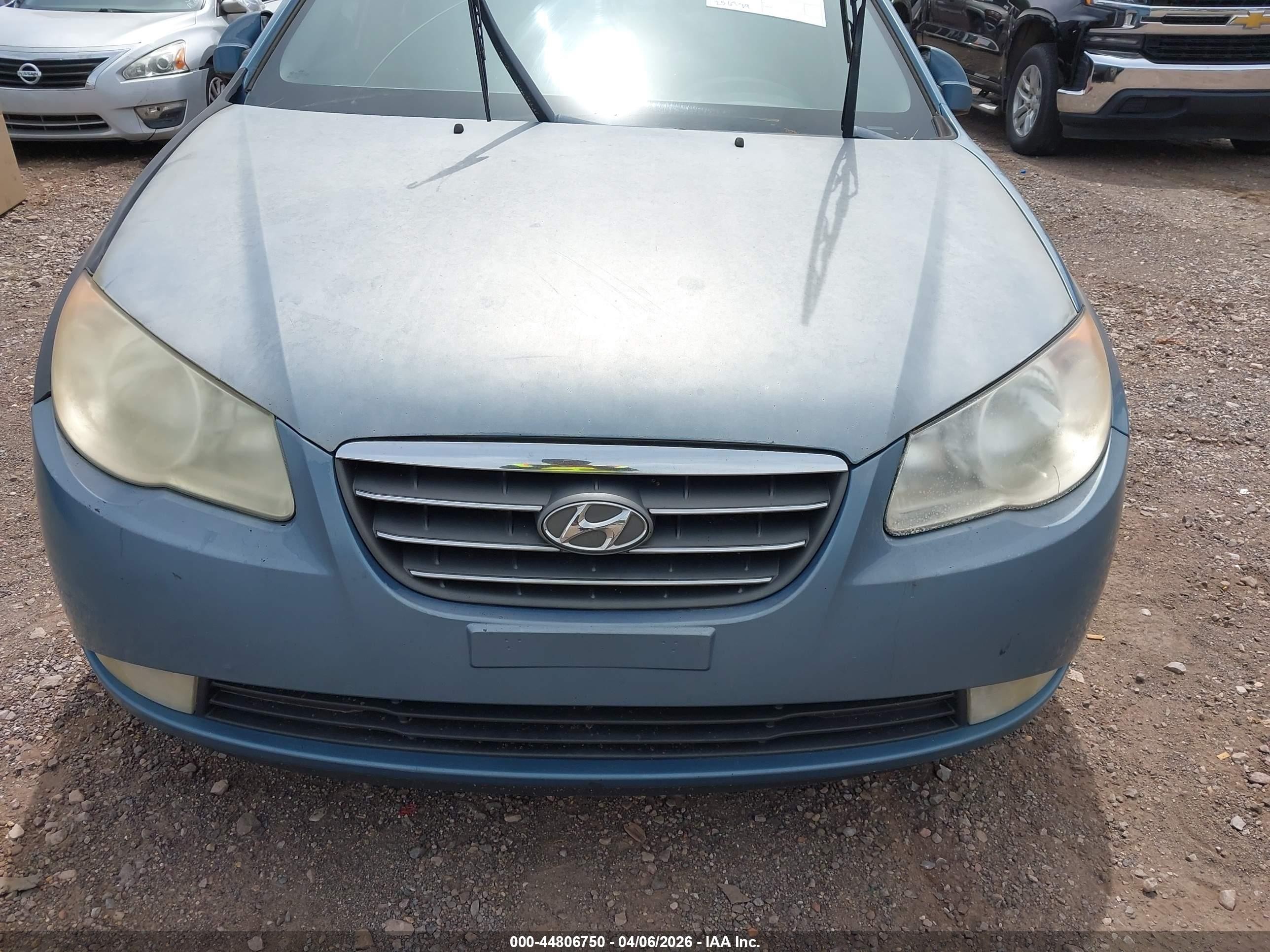 2007 Hyundai Elantra Gls/limited/se Blue vin: KMHDU46D57U096259