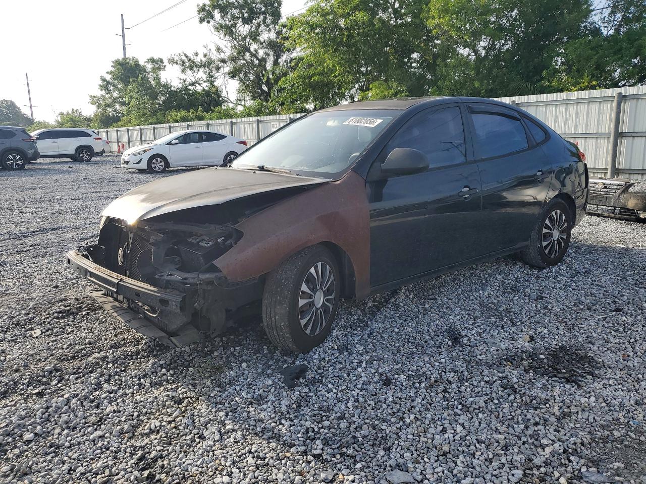 2007 Hyundai Elantra Gls Black vin: KMHDU46D57U109947